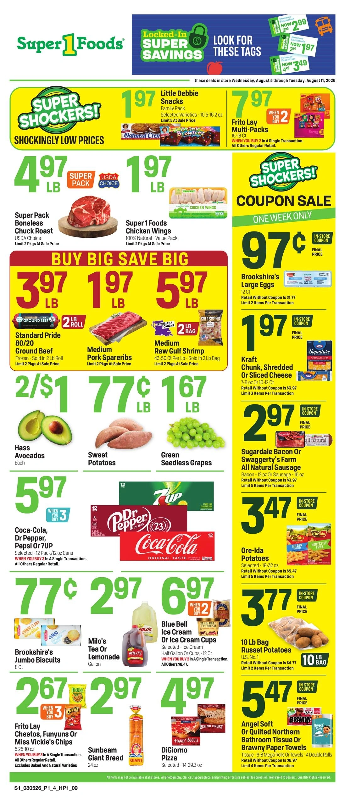 Super 1 Foods & Discount Pharmacy flyer page 1