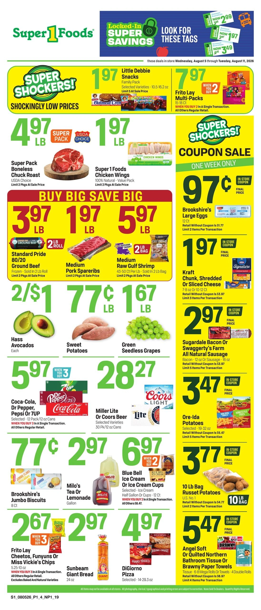 Super 1 Foods & Discount Pharmacy flyer page 1