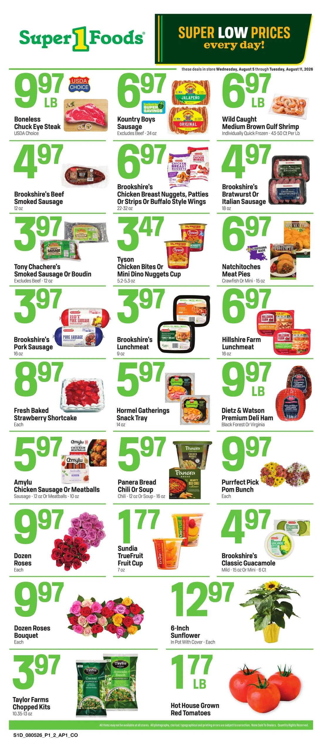 Super 1 Foods & Discount Pharmacy flyer page 1