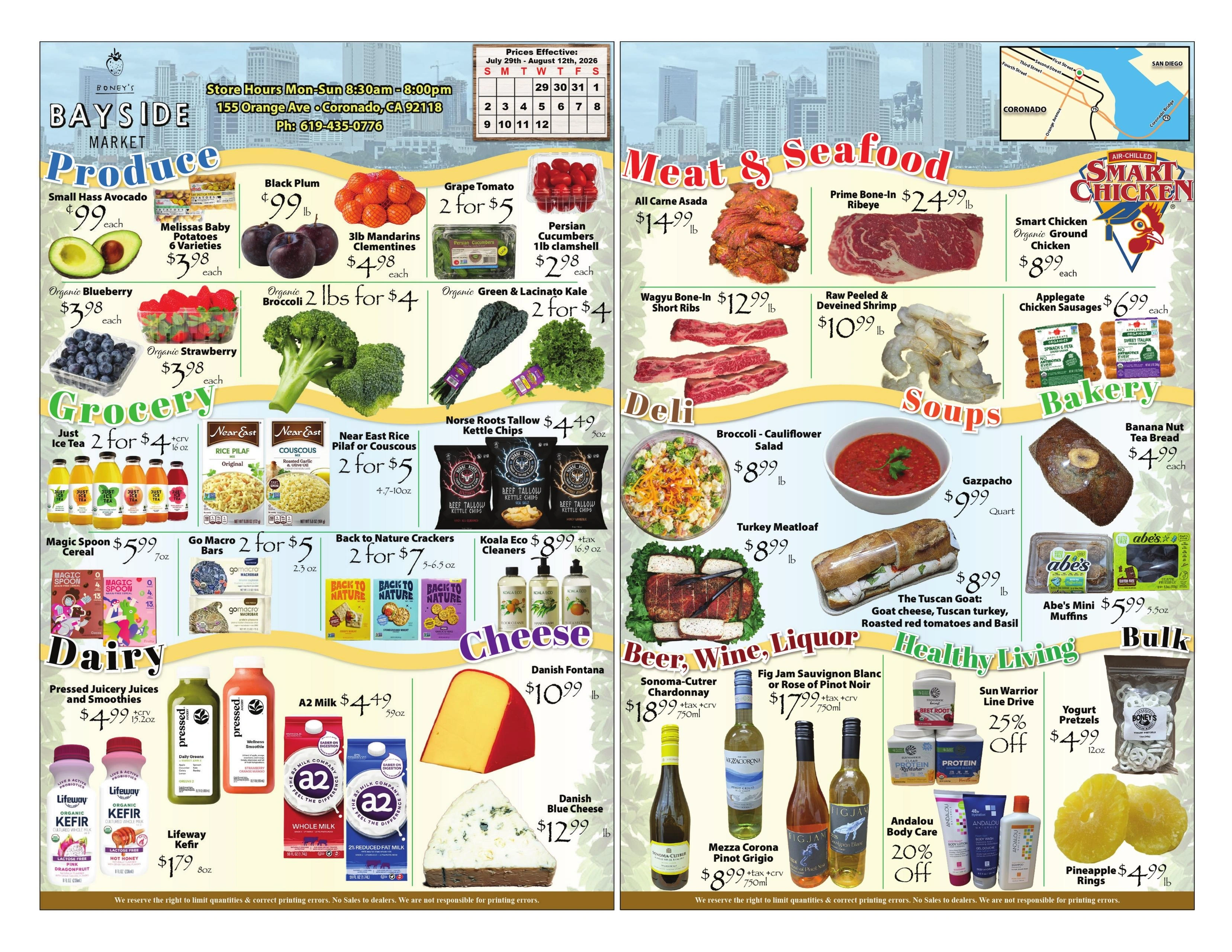 Boney’s Bayside Market flyer page 1