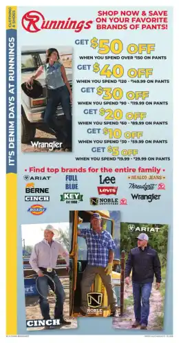 Runnings SHOP NOW & SAVE ON YOUR FAVORITE BRANDS OF PANTS!