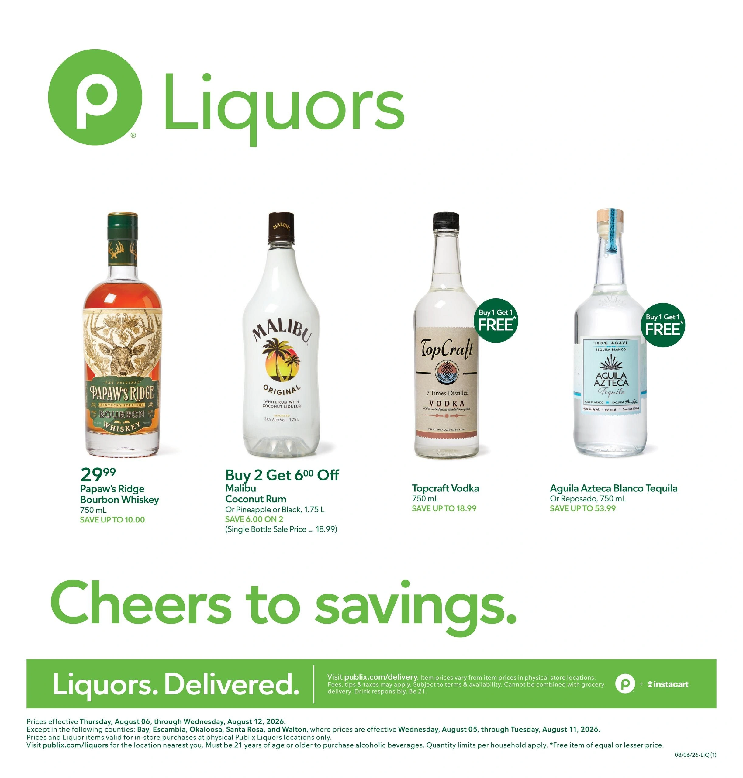 Publix Liquors flyer page 1