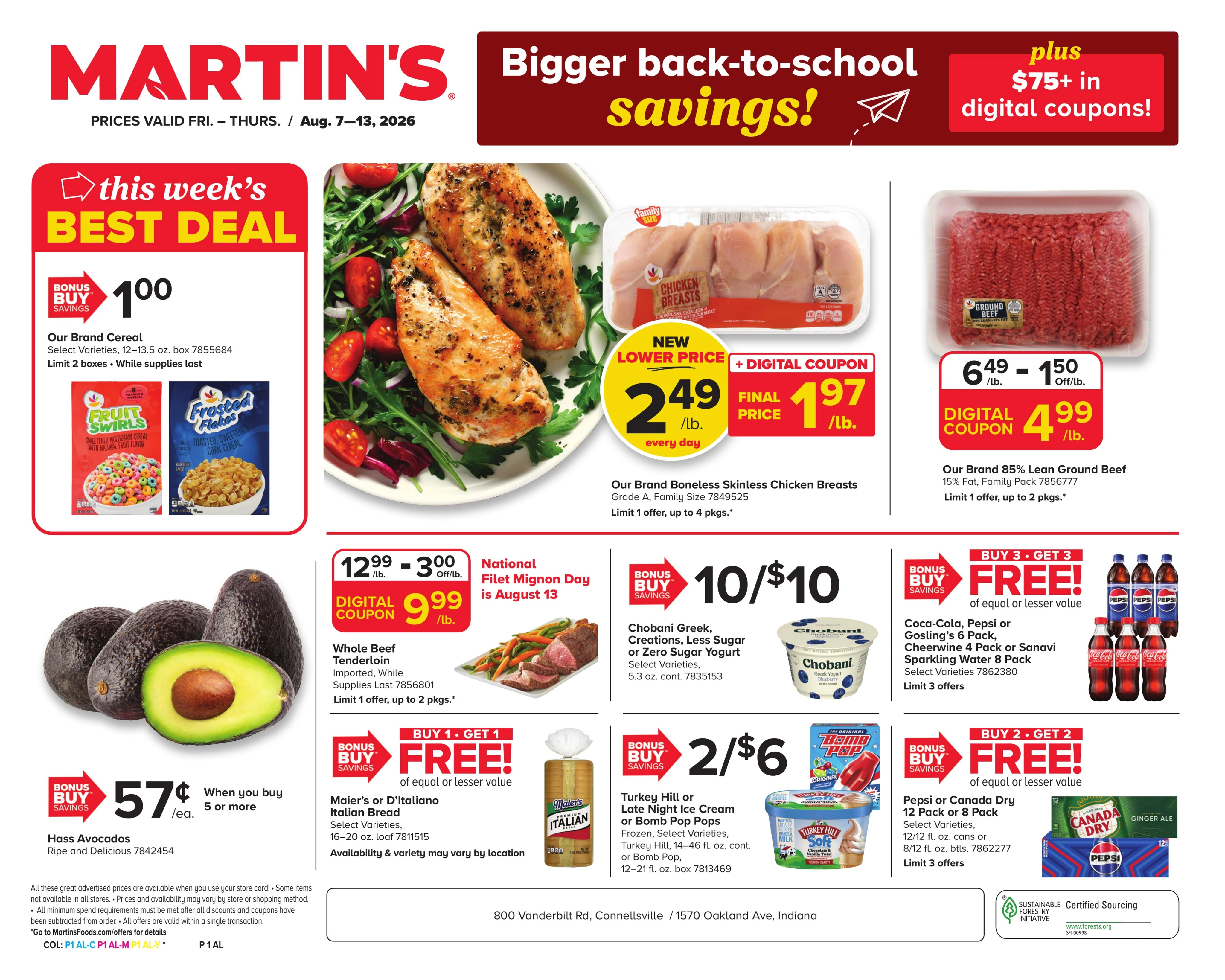 Martin's Food Market flyer page 1