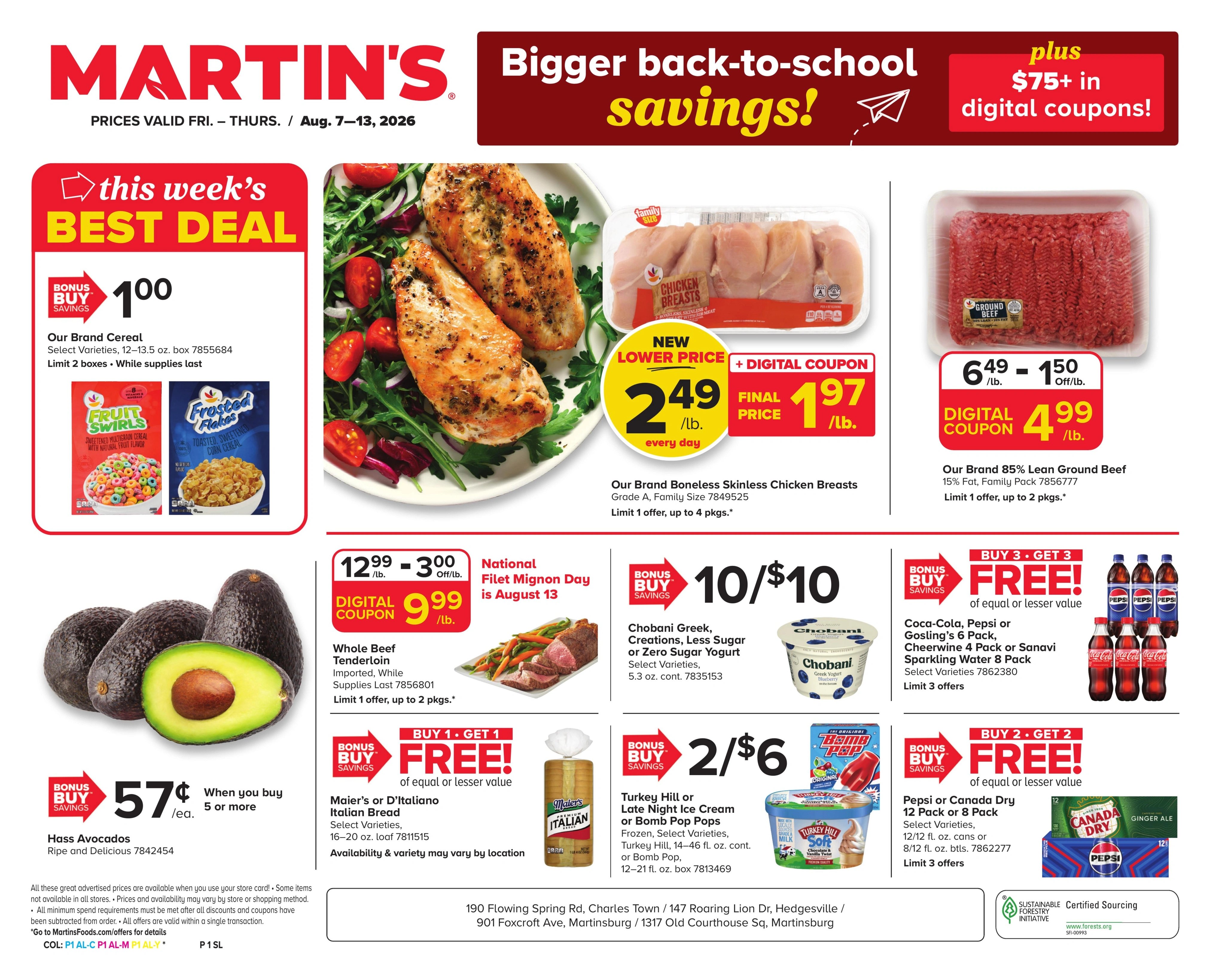 Martin's Food Market flyer page 1