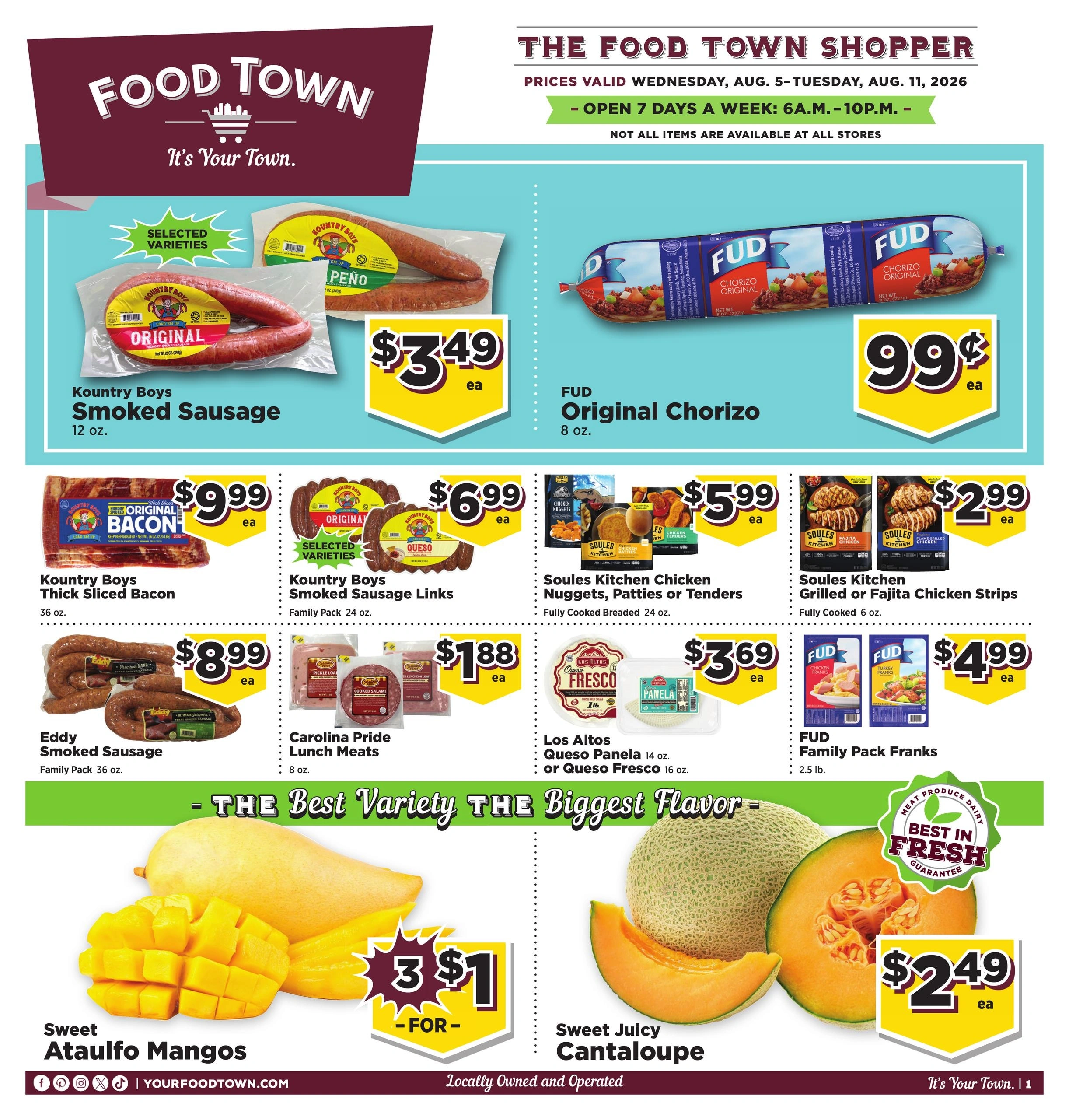 Food Town Texas flyer page 1