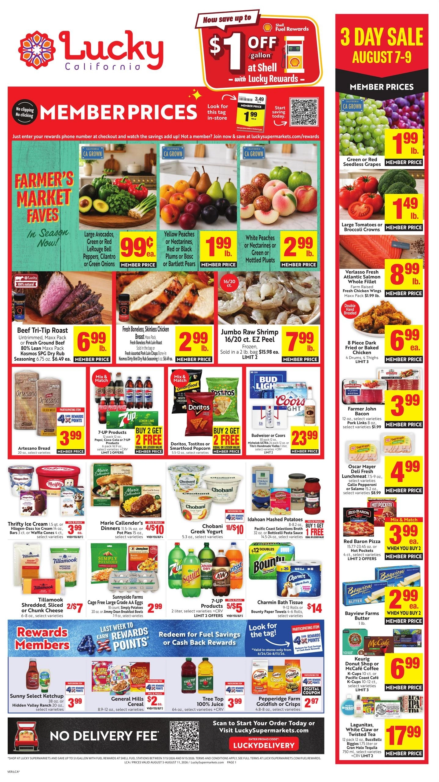Lucky Supermarkets flyer page 1
