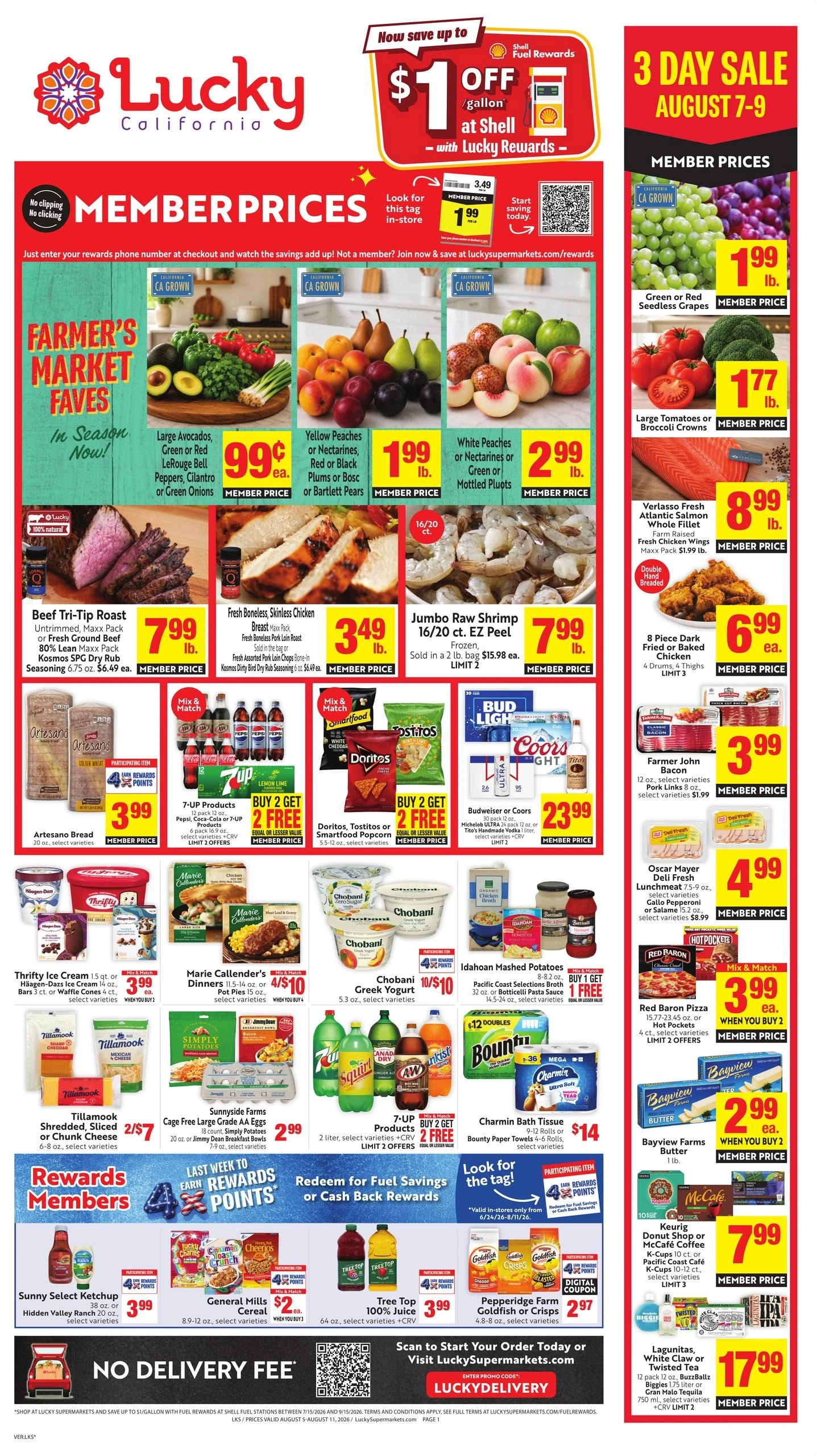 Lucky Supermarkets flyer page 1