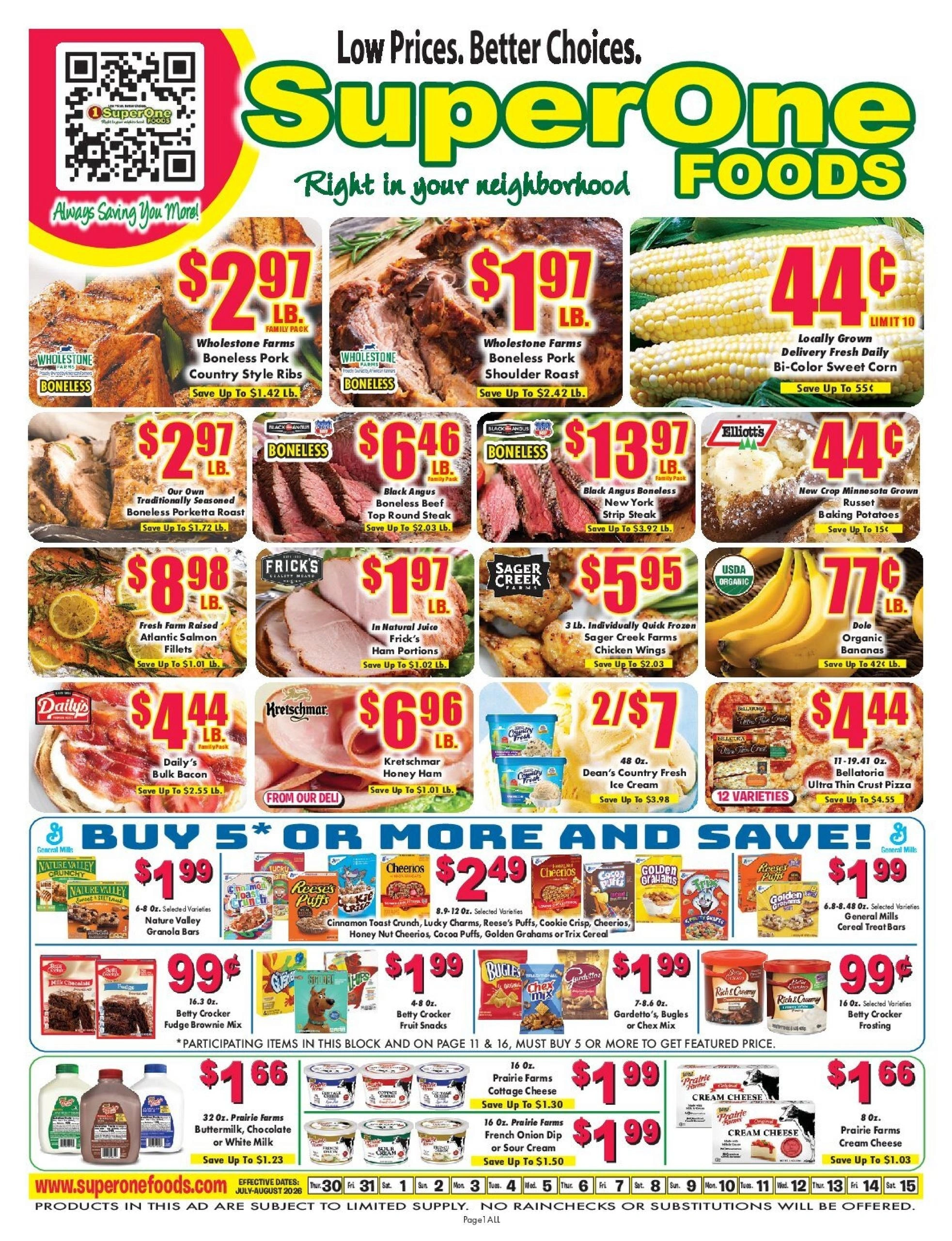 Super One Foods flyer page 1