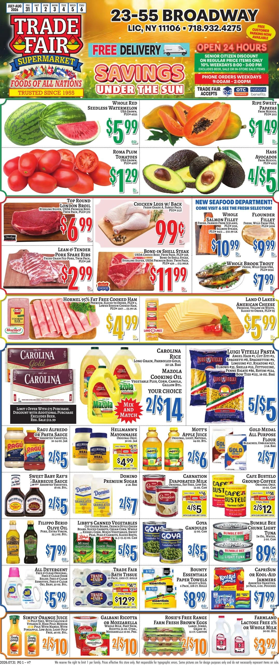 Trade Fair Supermarket flyer page 1