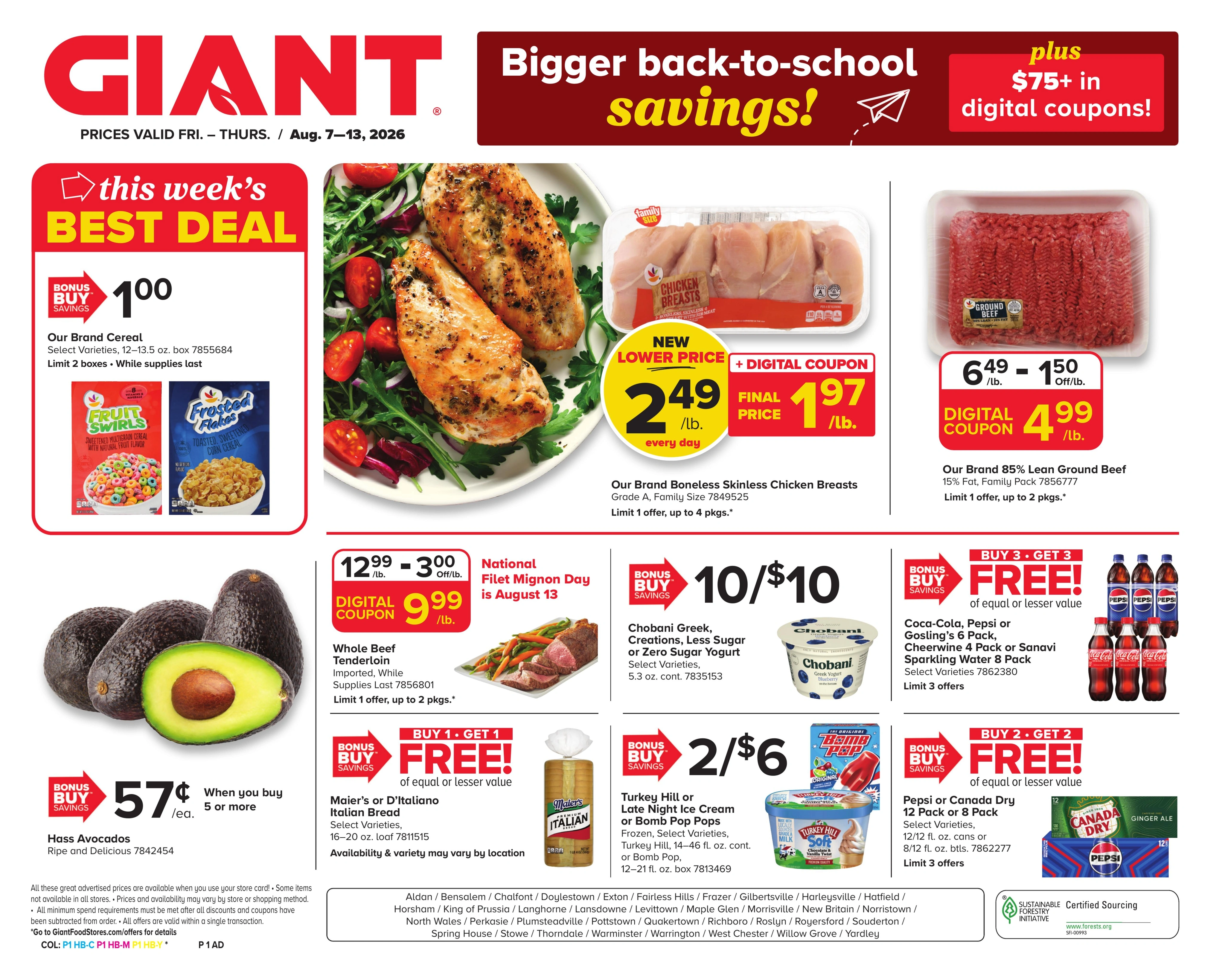 Giant Food Stores flyer page 1