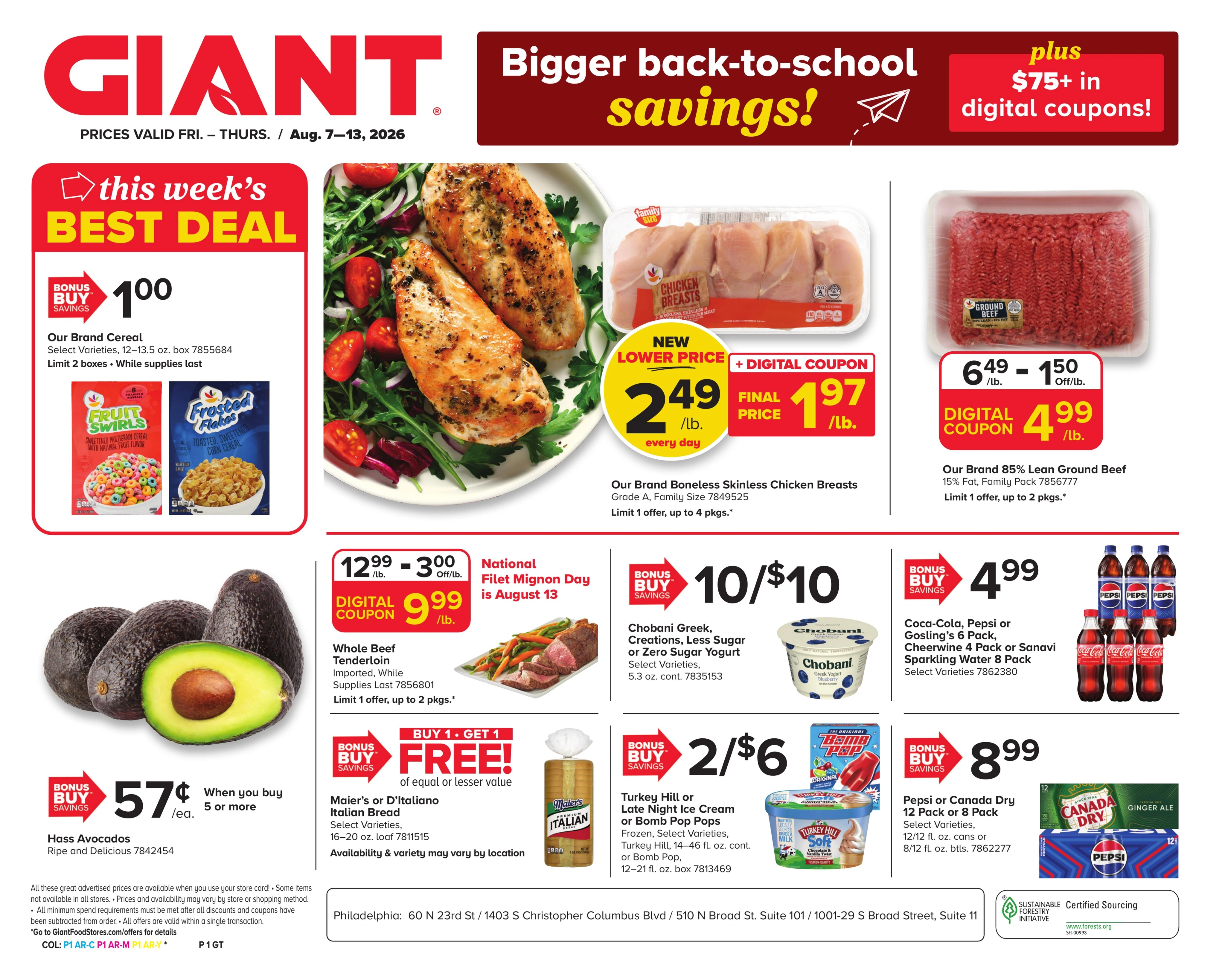 Giant Food Stores flyer page 1