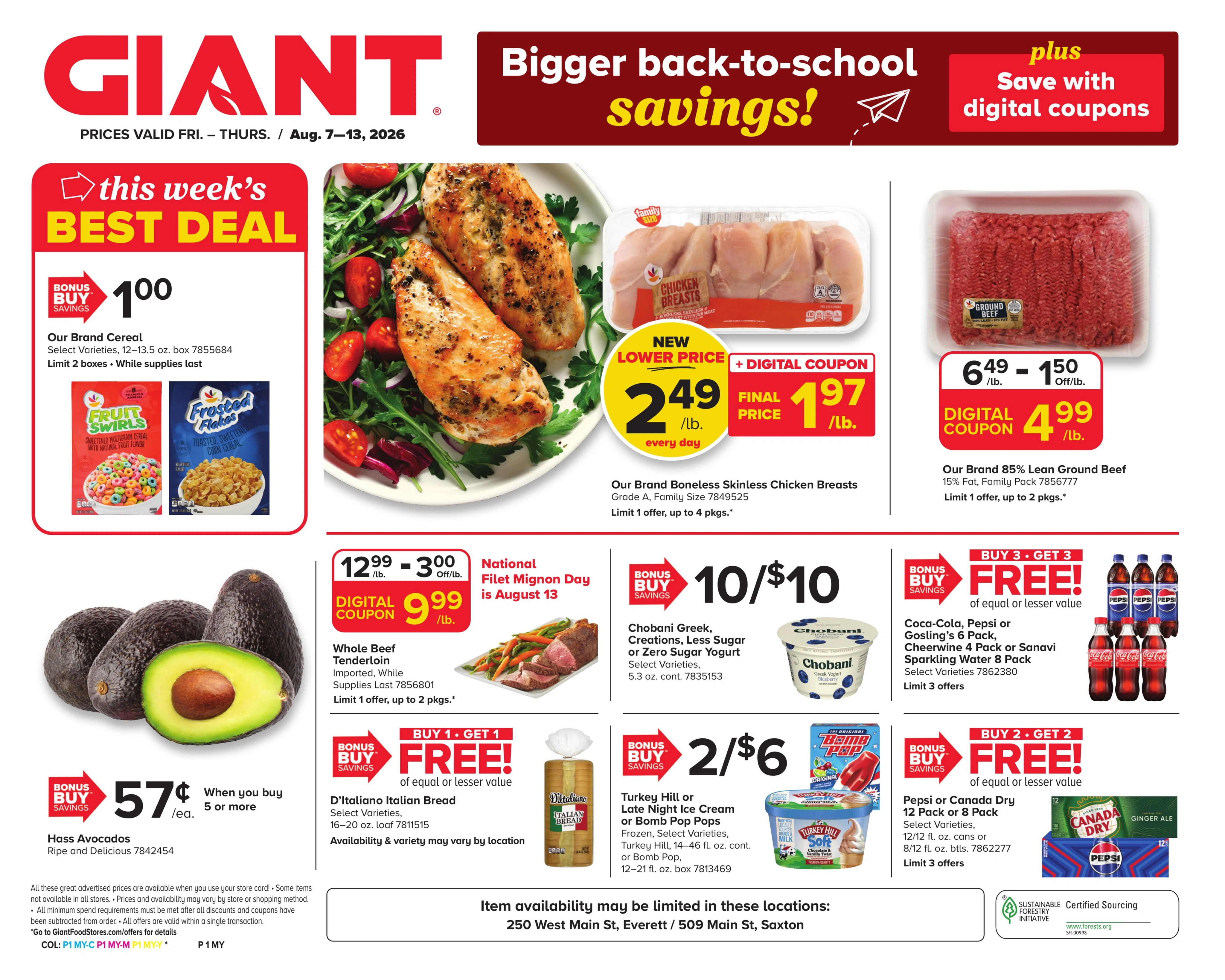 Giant Food Stores flyer page 1