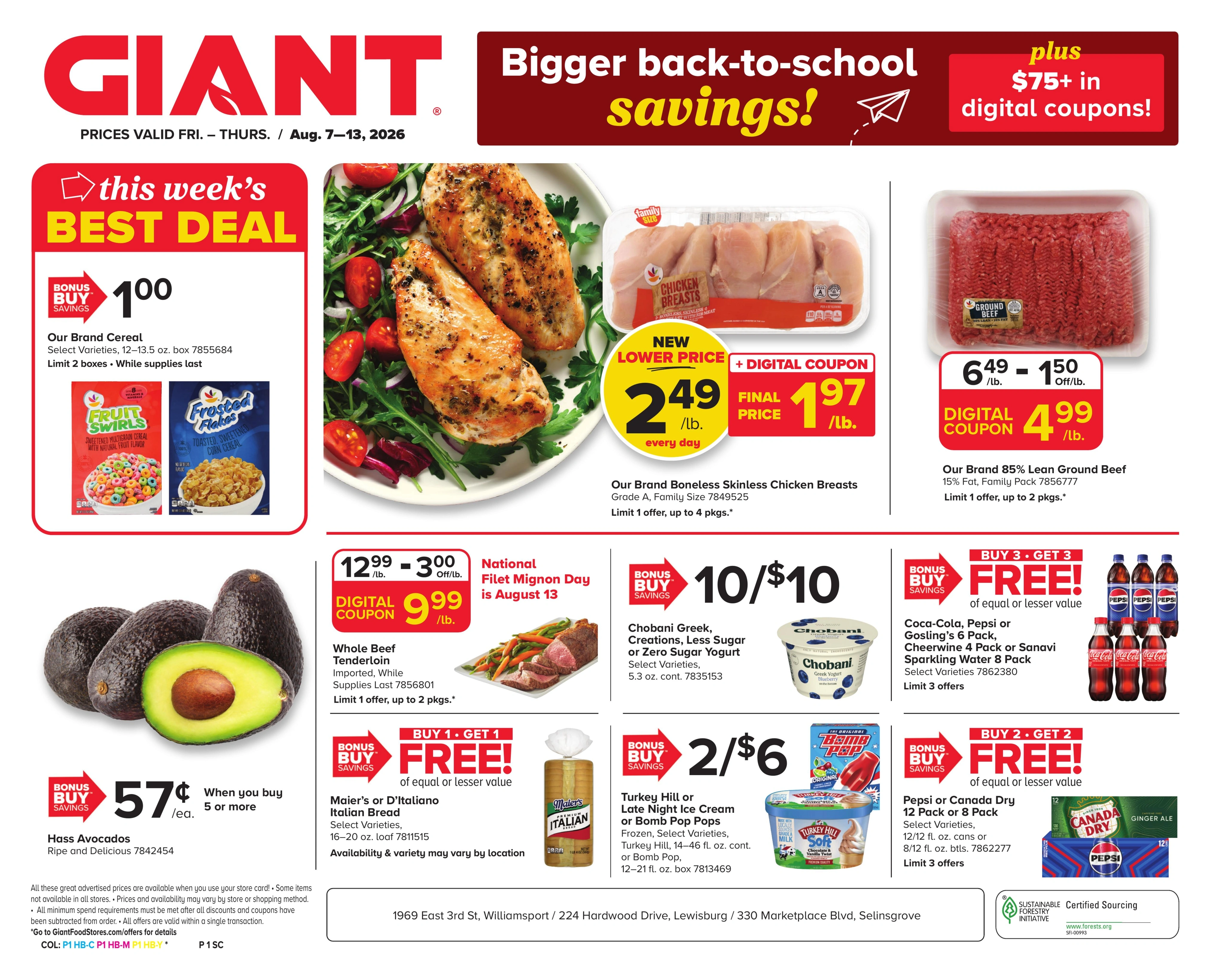 Giant Food Stores flyer page 1
