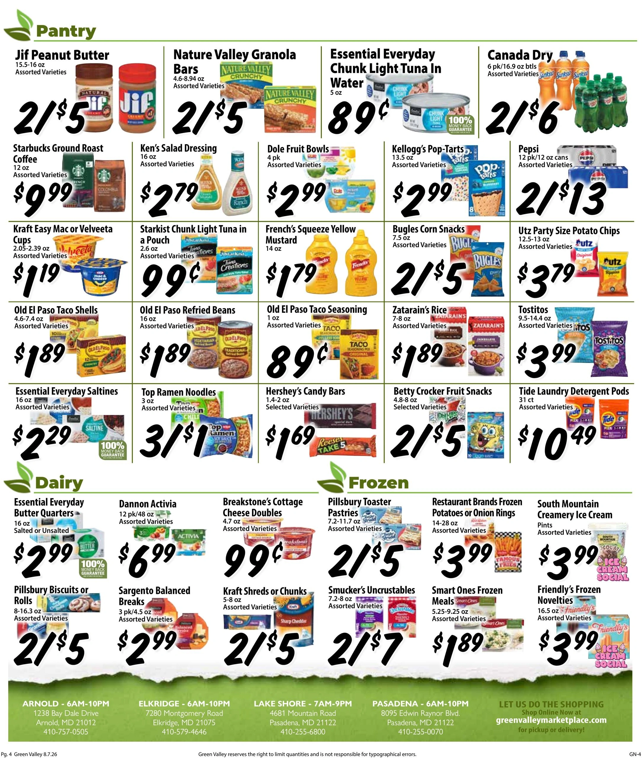 Green Valley Marketplace flyer page 4