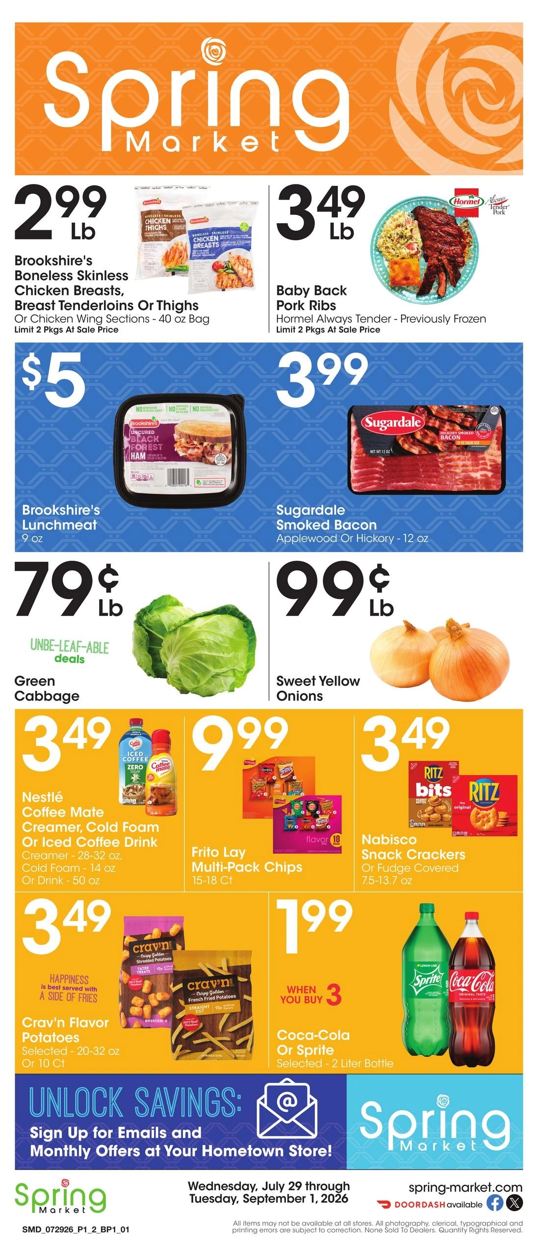 Spring Market flyer page 1