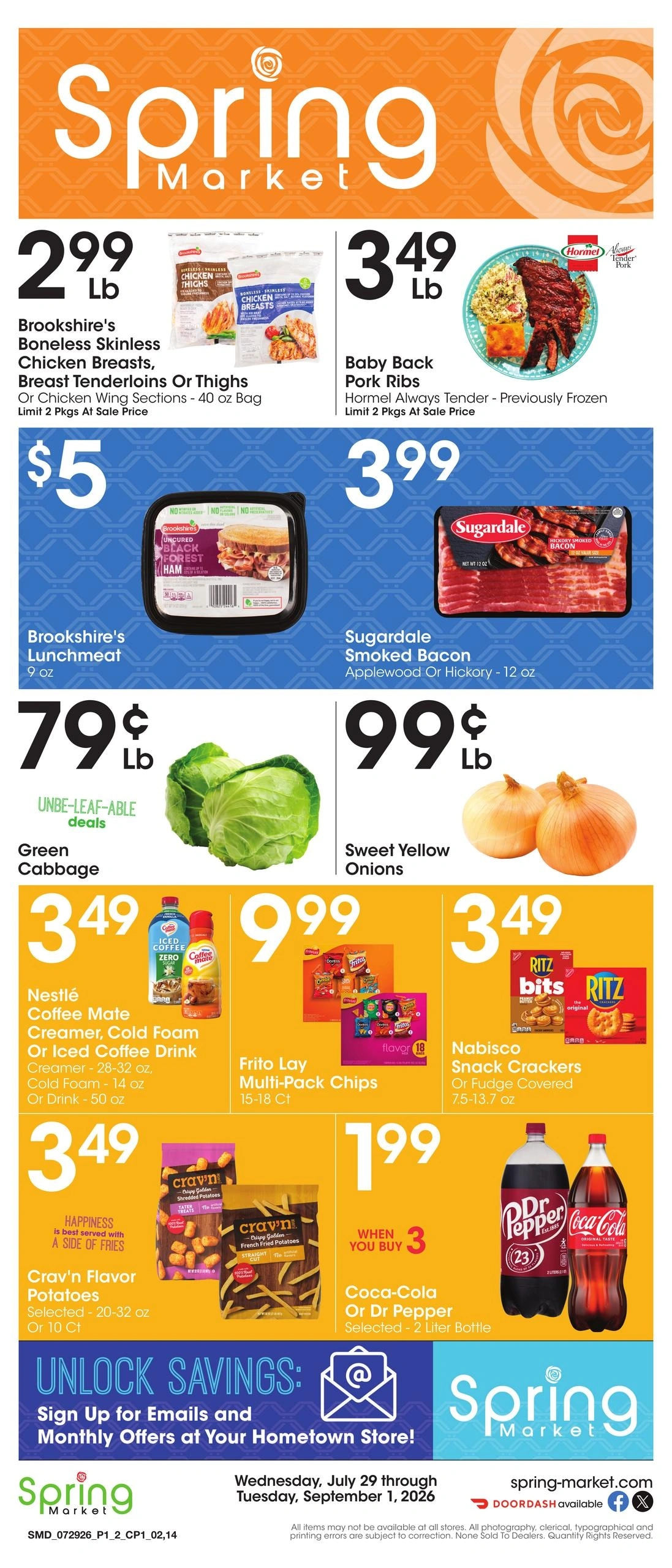 Spring Market flyer page 1