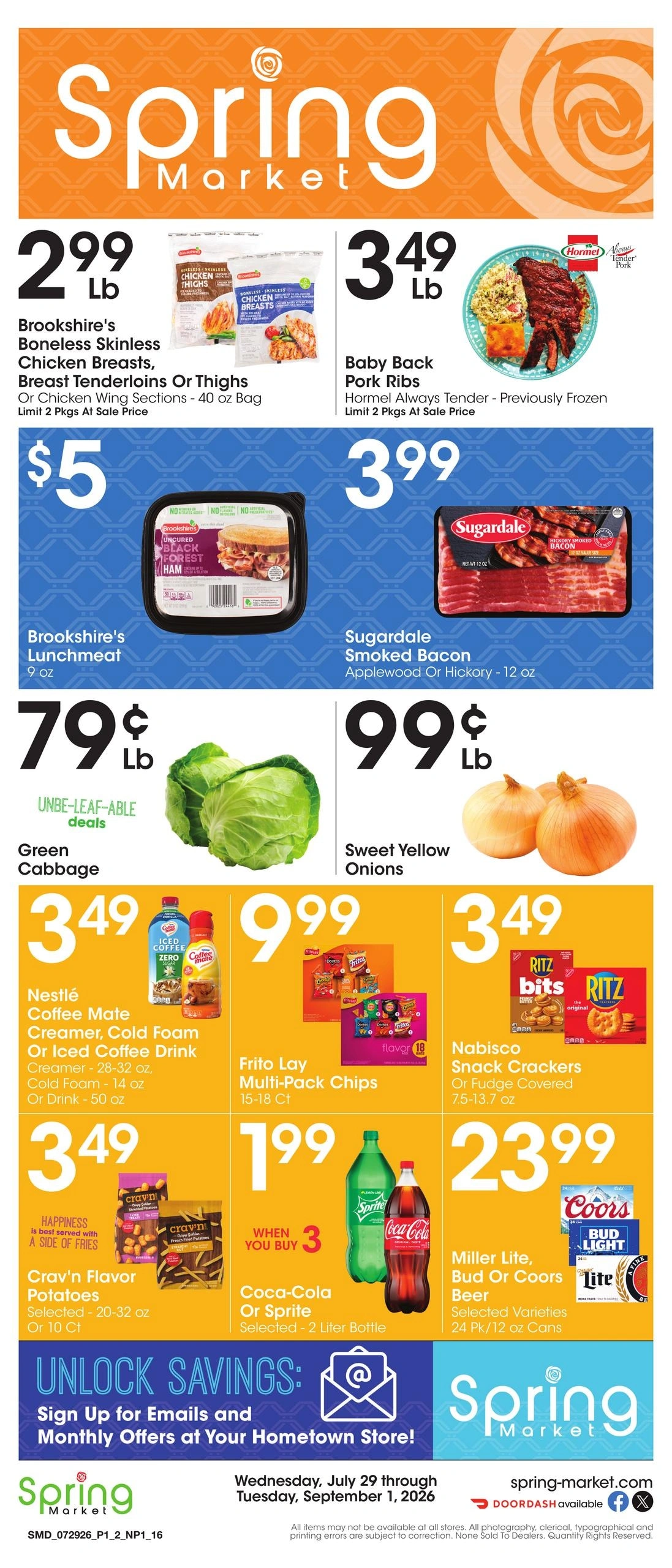 Spring Market flyer page 1