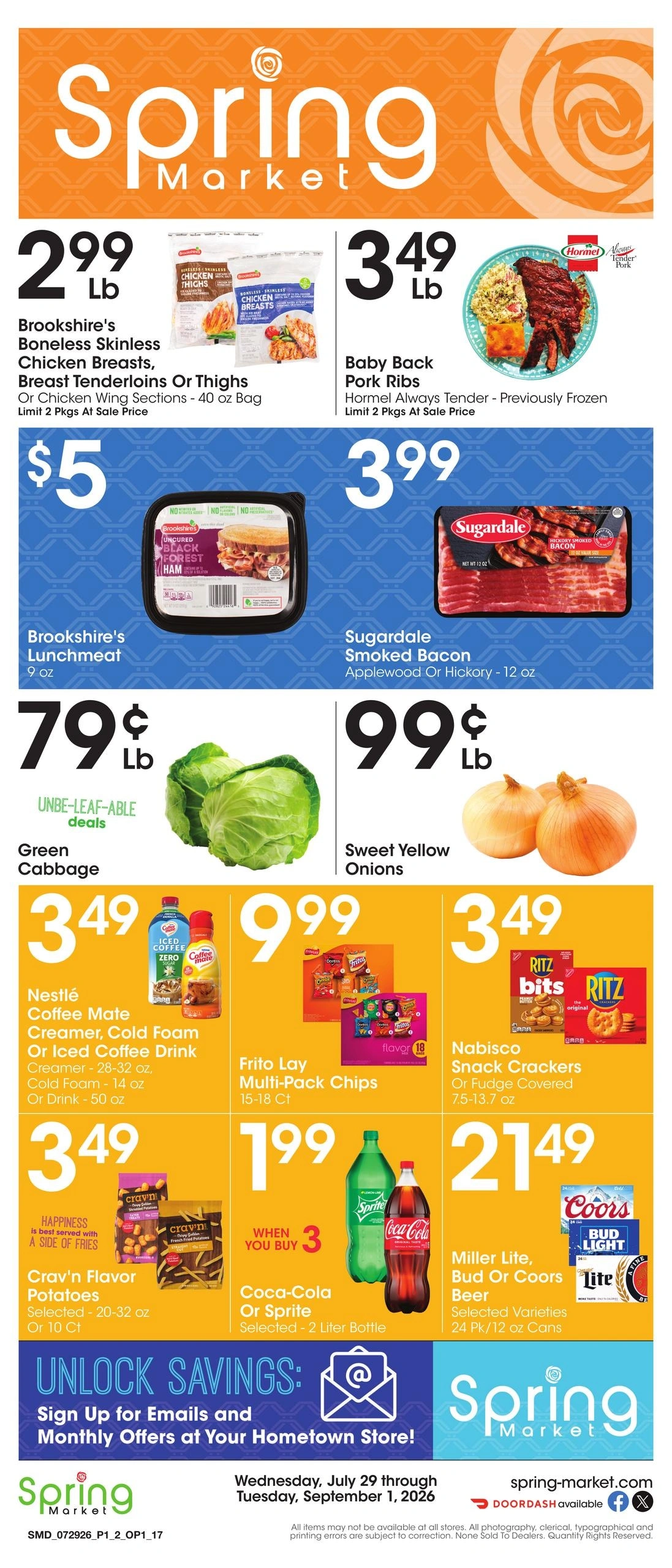 Spring Market flyer page 1