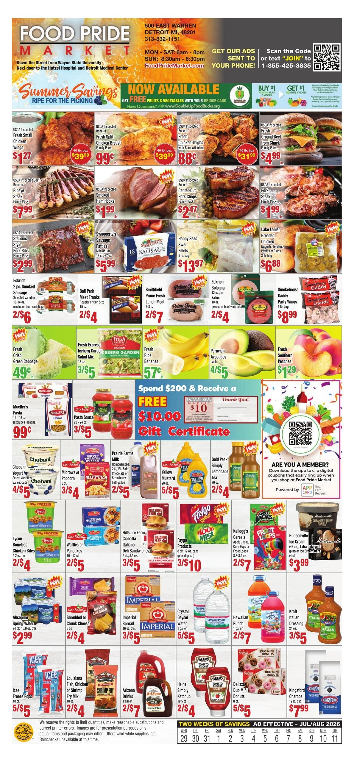 Food Pride Market flyer page 1