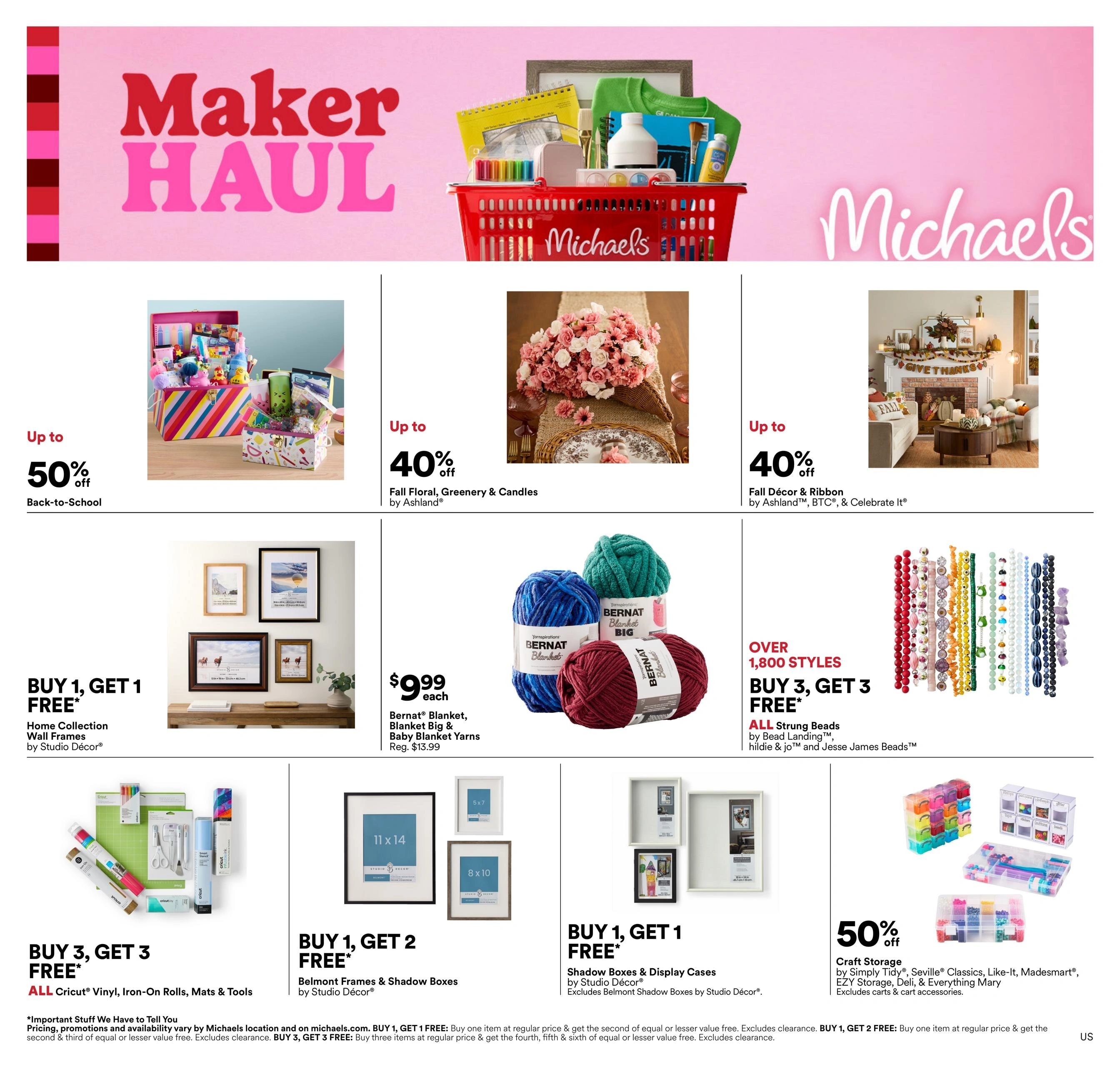 Michaels USA flyer page 1