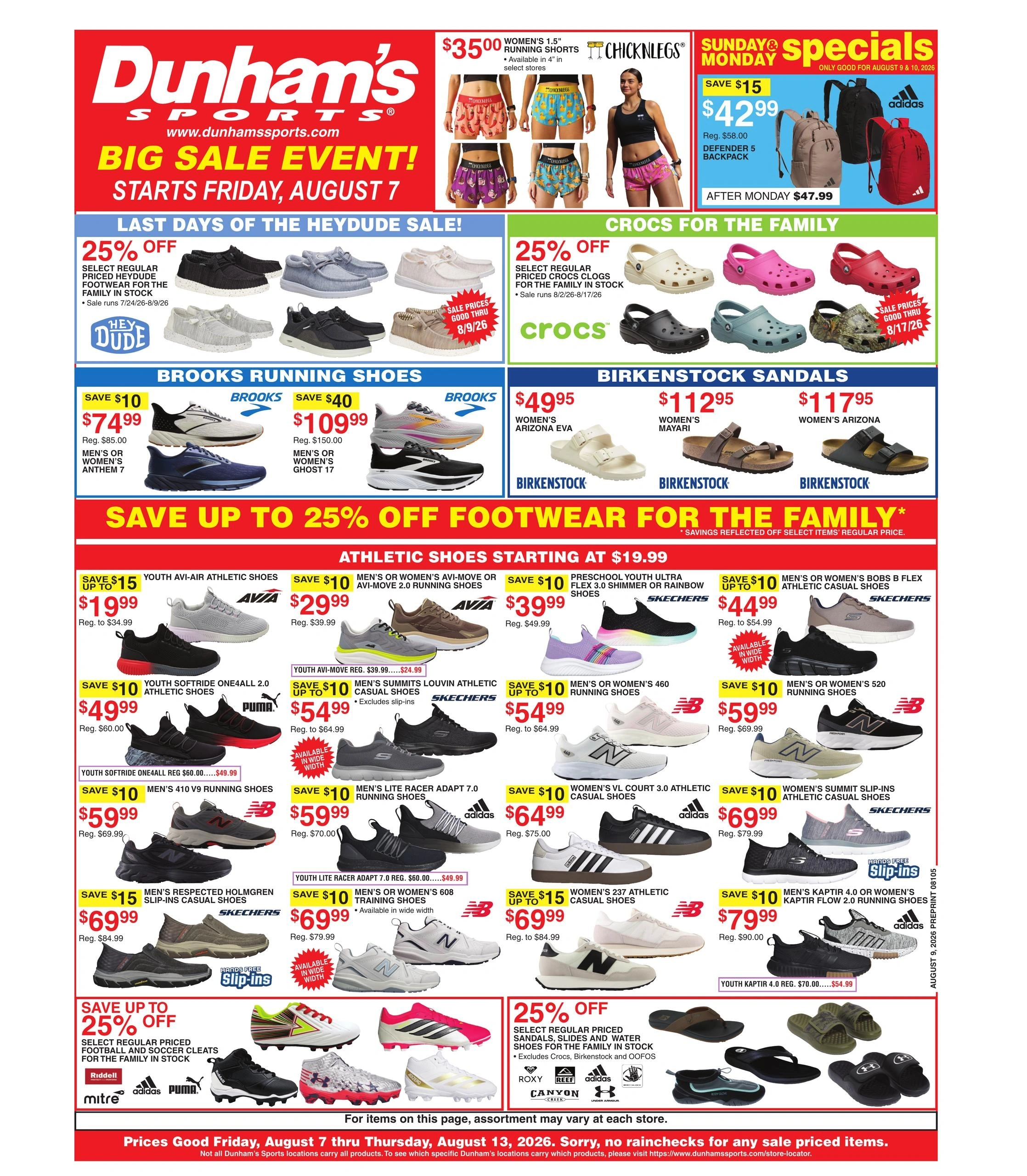 Dunham's Sports flyer page 1