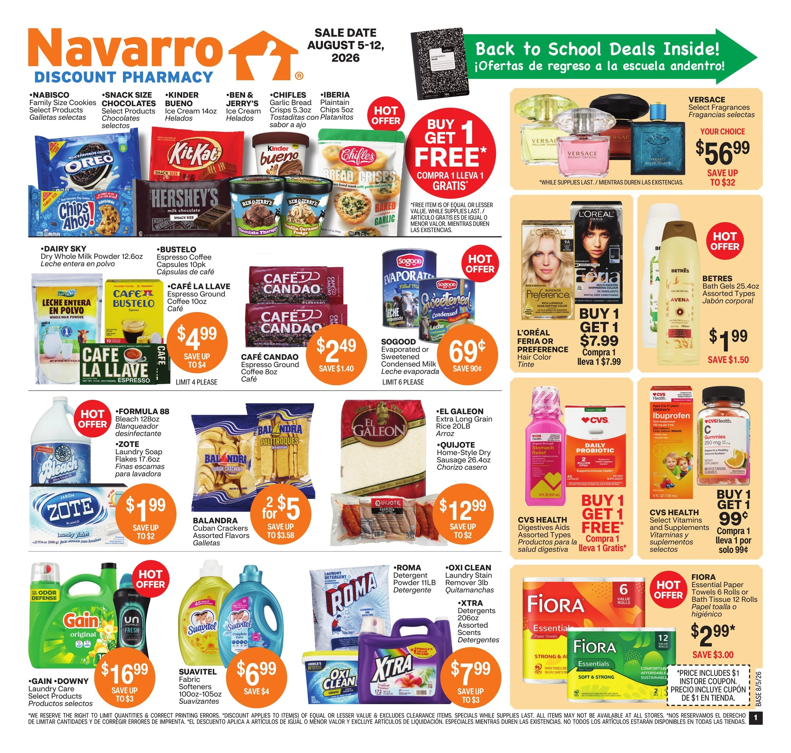 Navarro Discount Pharmacy flyer page 1