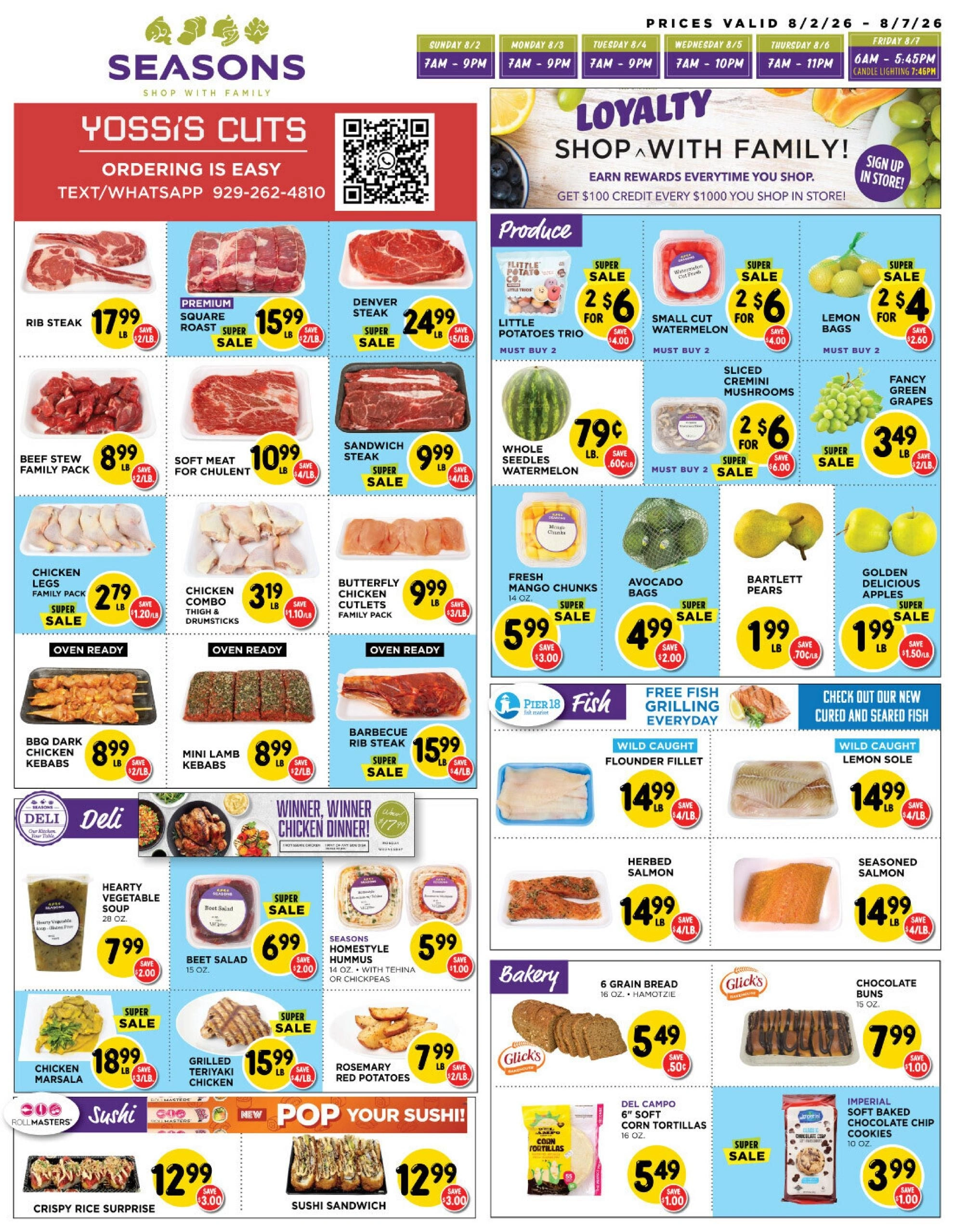 Seasons Kosher flyer page 1