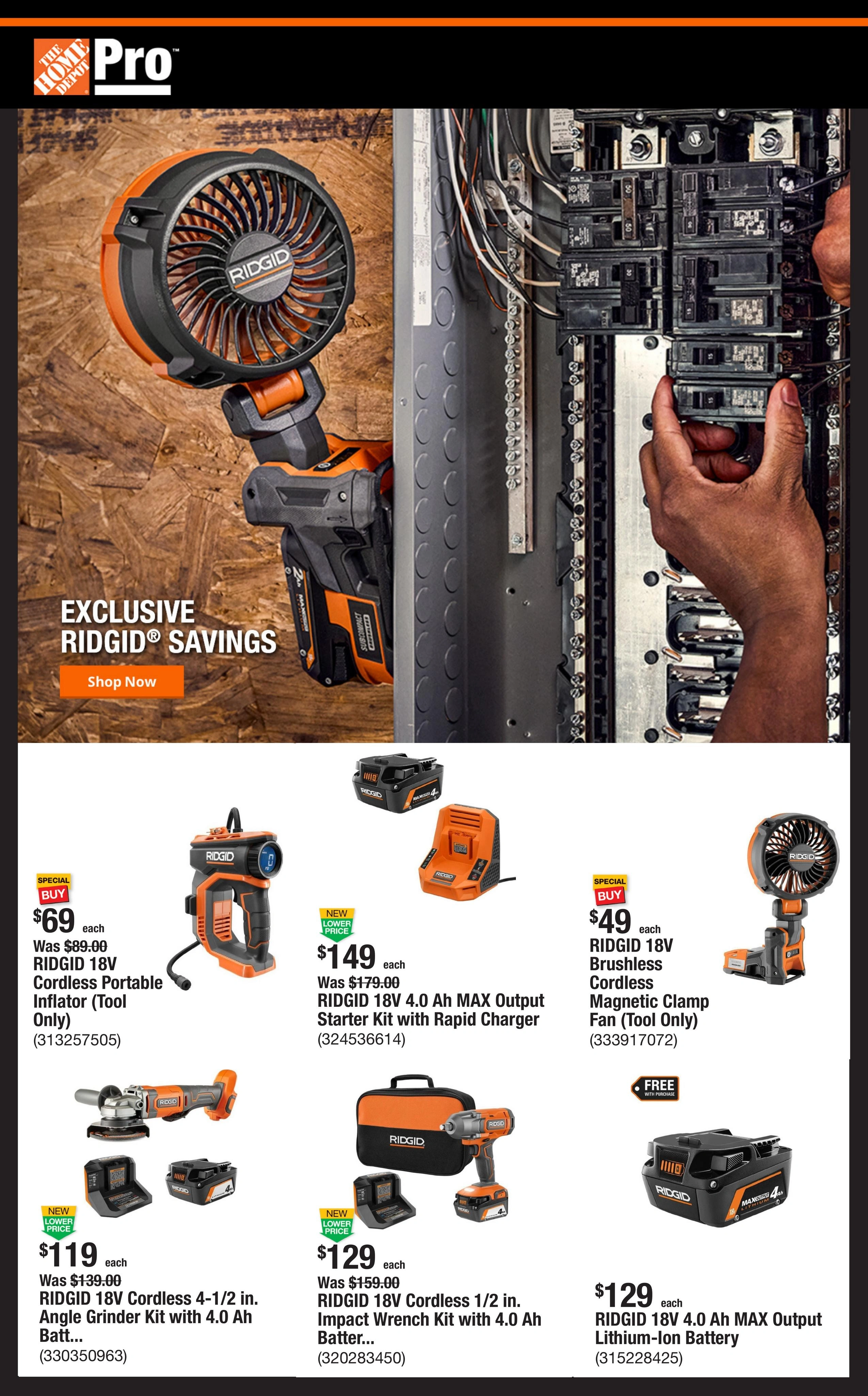 Home Depot flyer page 1