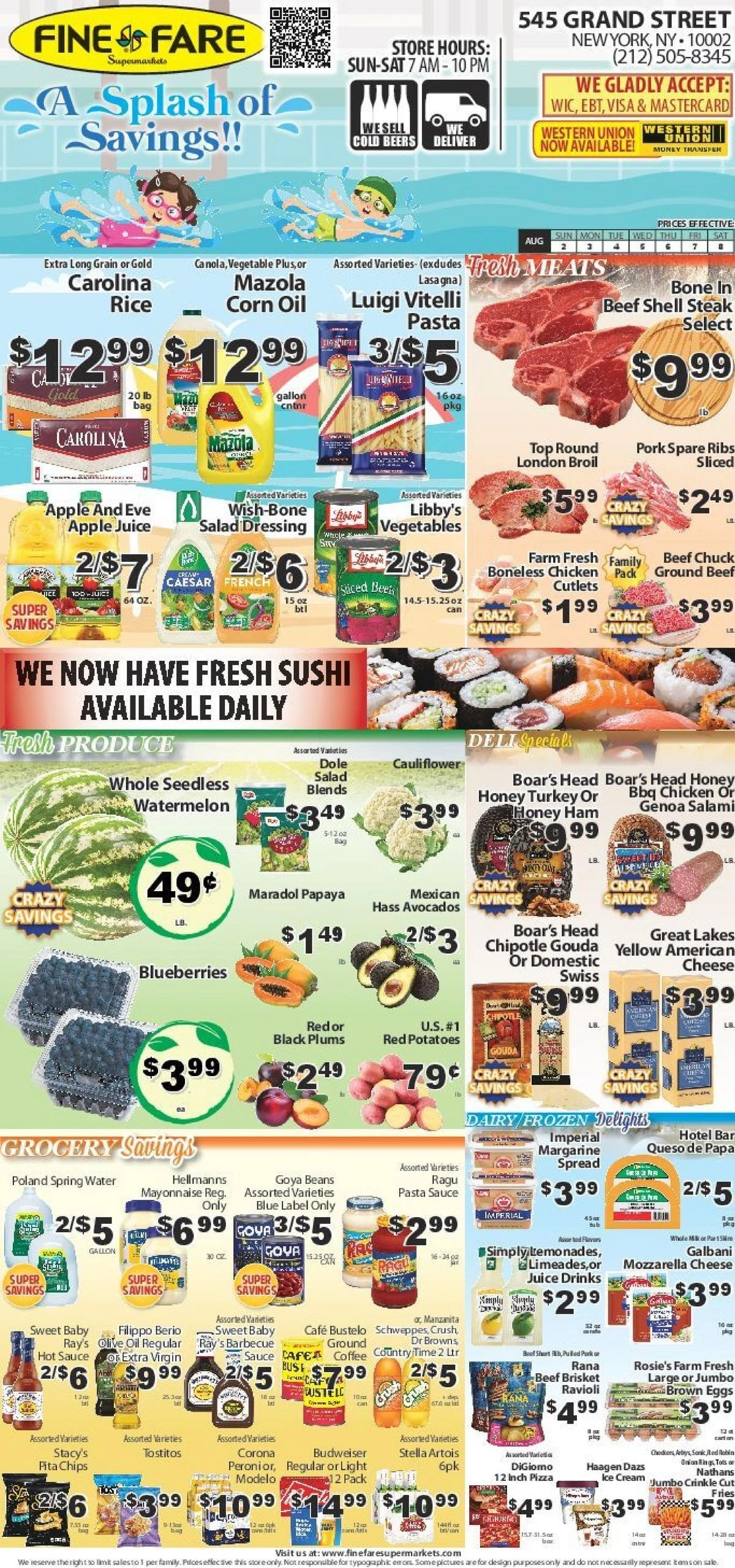 Fine Fare Supermarkets flyer page 1