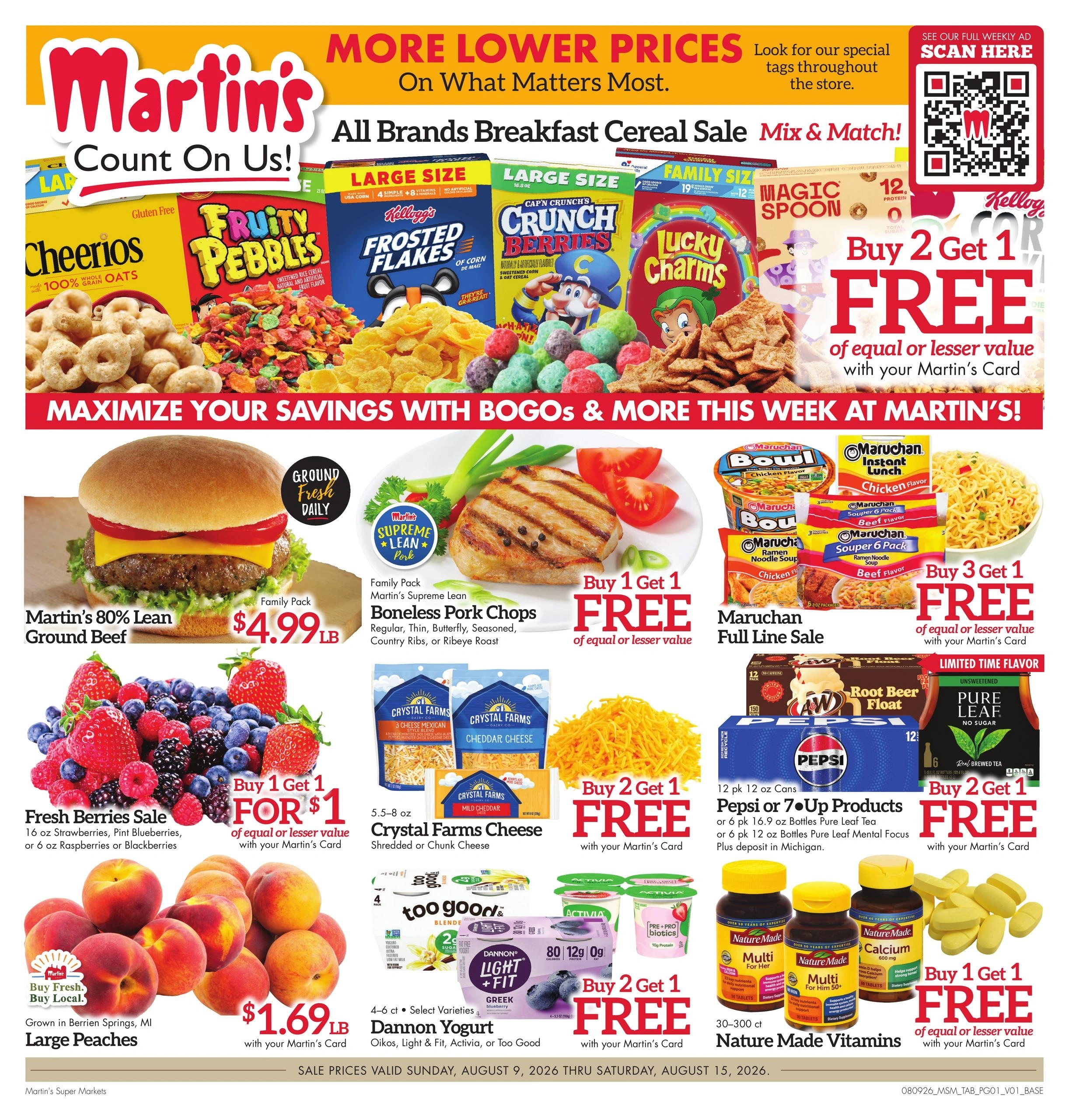 Martin's Super Markets flyer page 1