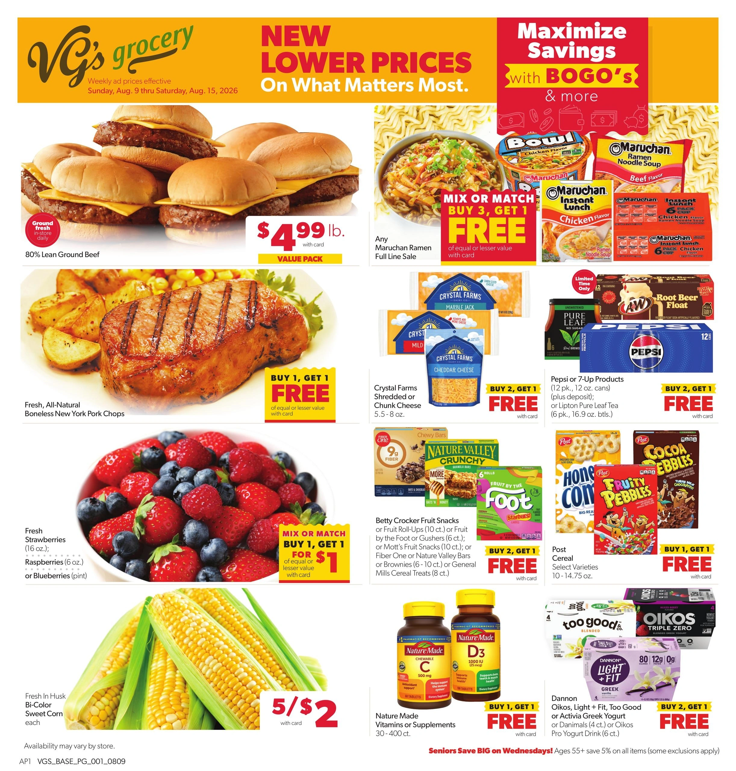VG's Grocery flyer page 1