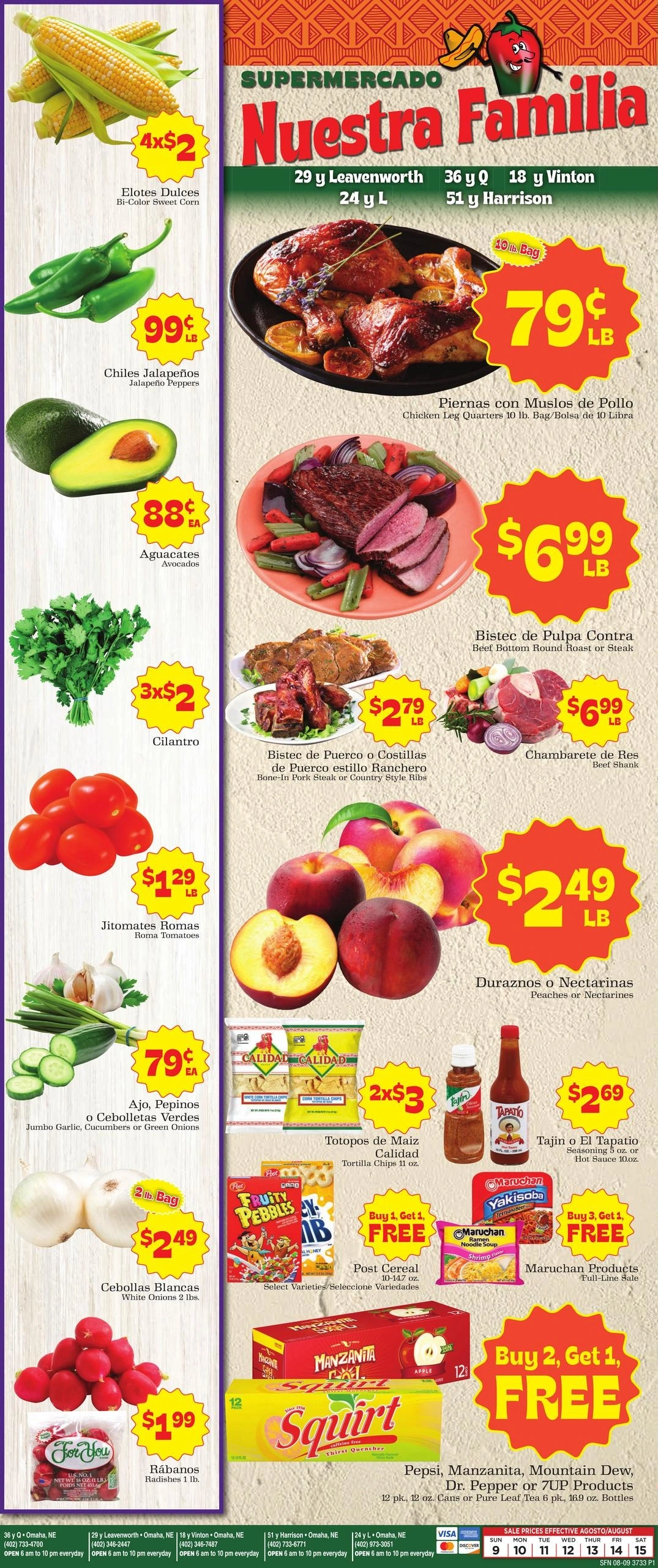 Supermercado Nuestra Familia flyer page 1