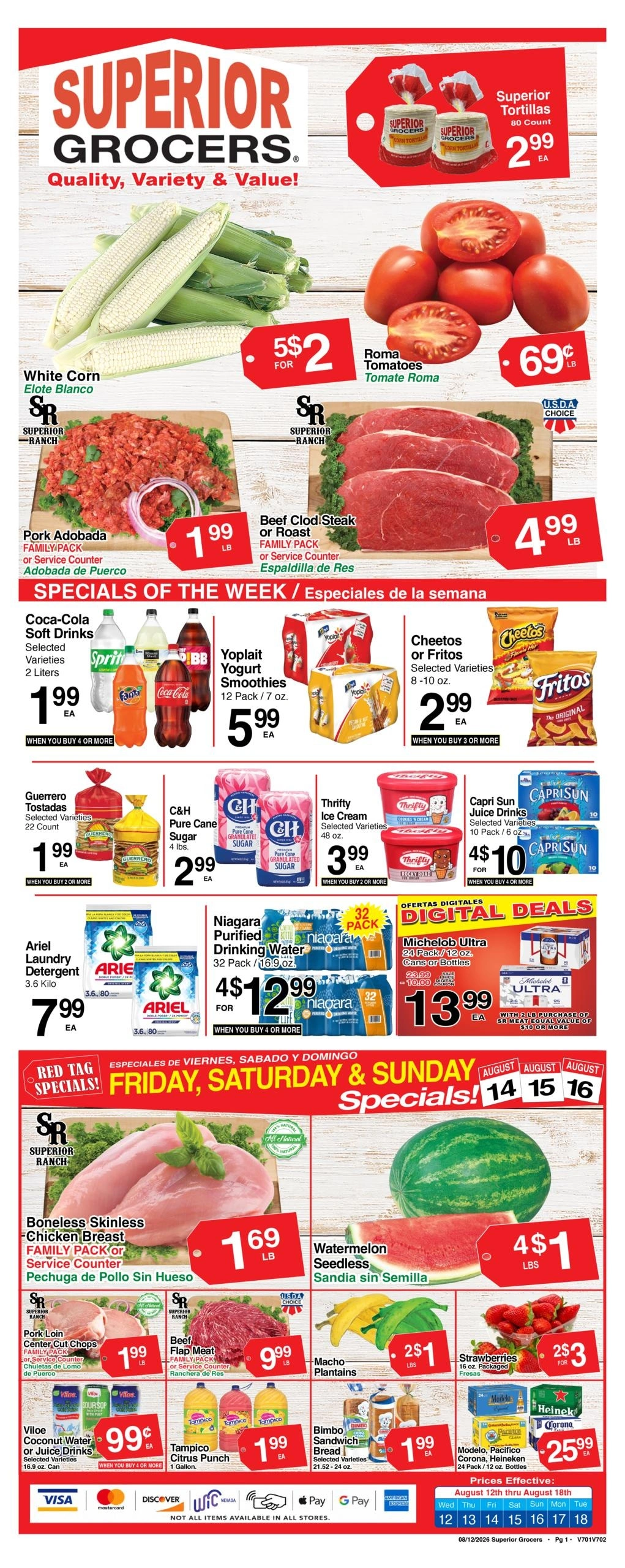 Superior Grocers flyer page 1