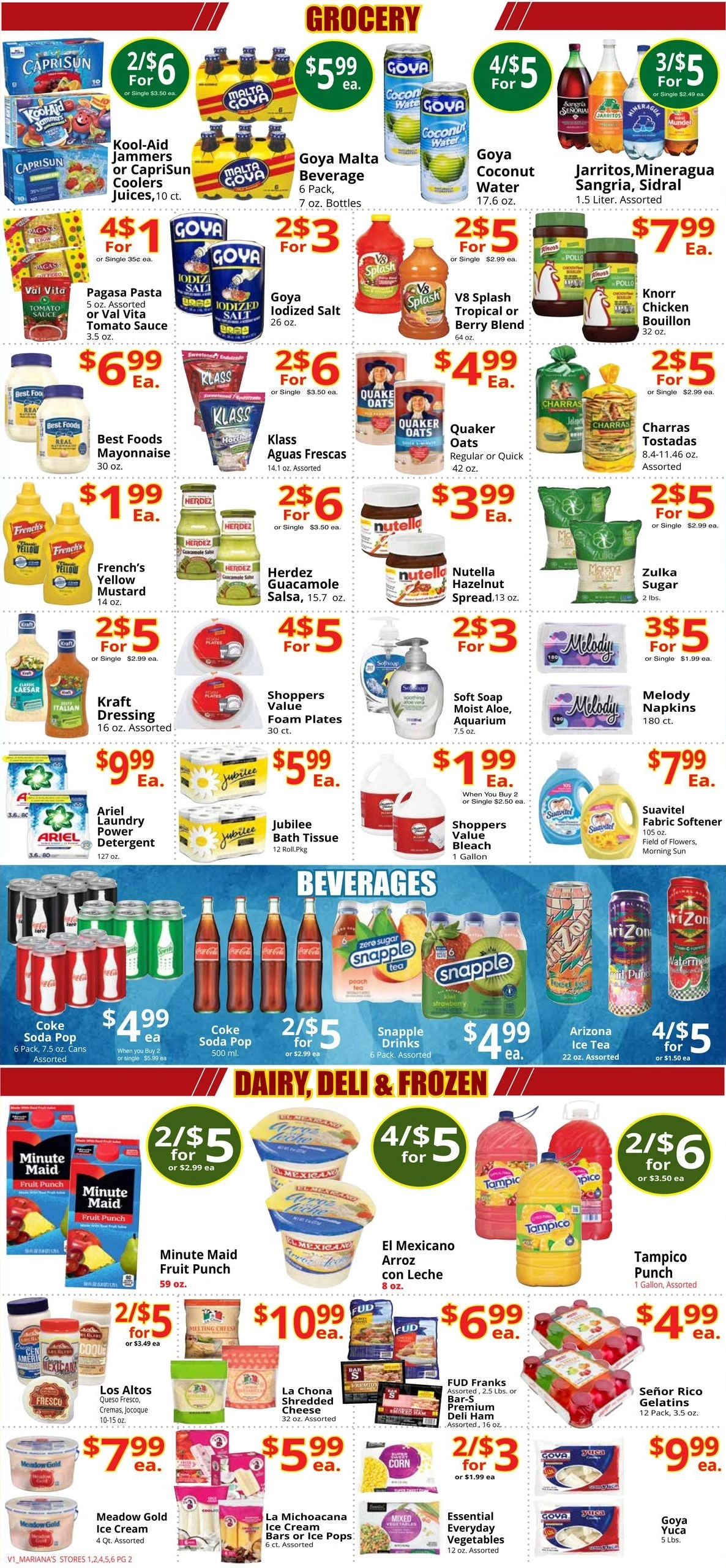 Mariana's Supermarkets flyer page 2