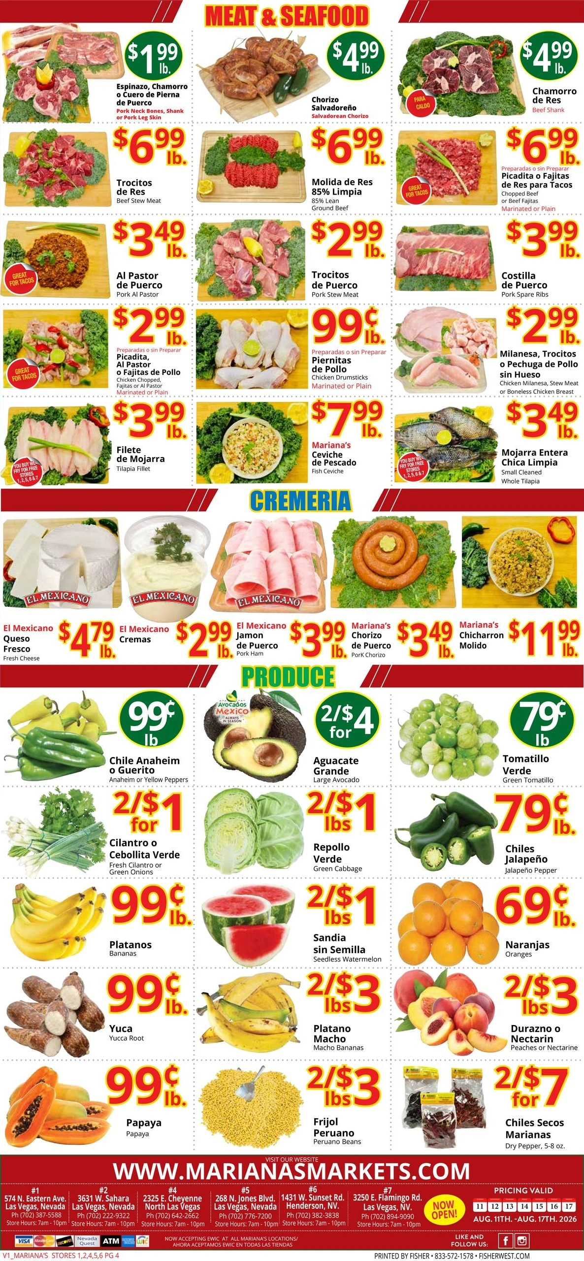 Mariana's Supermarkets flyer page 4