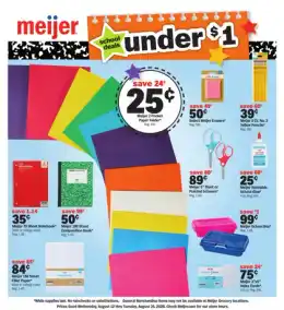 Meijer school deals under $1