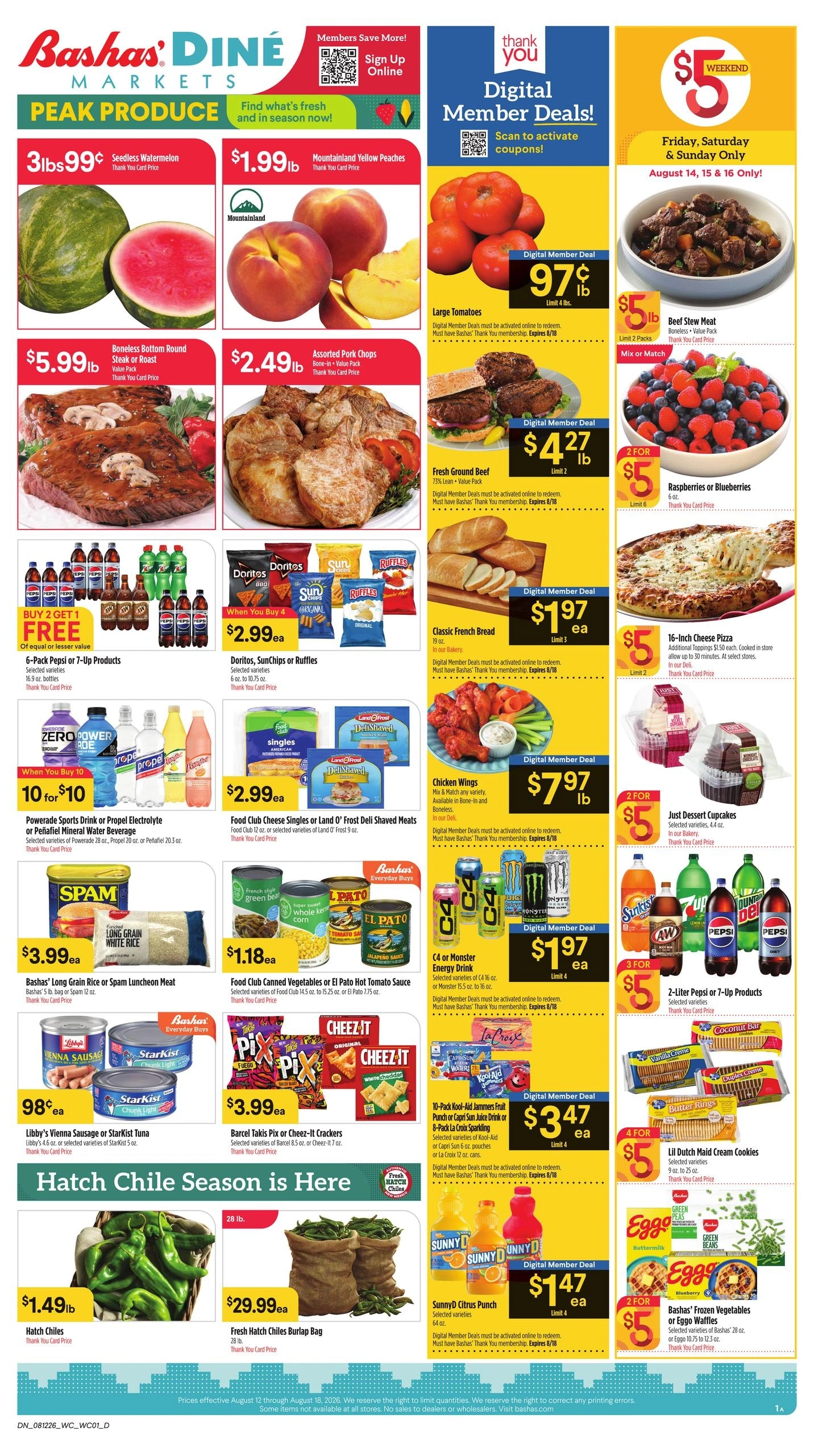 Bashas' flyer page 1
