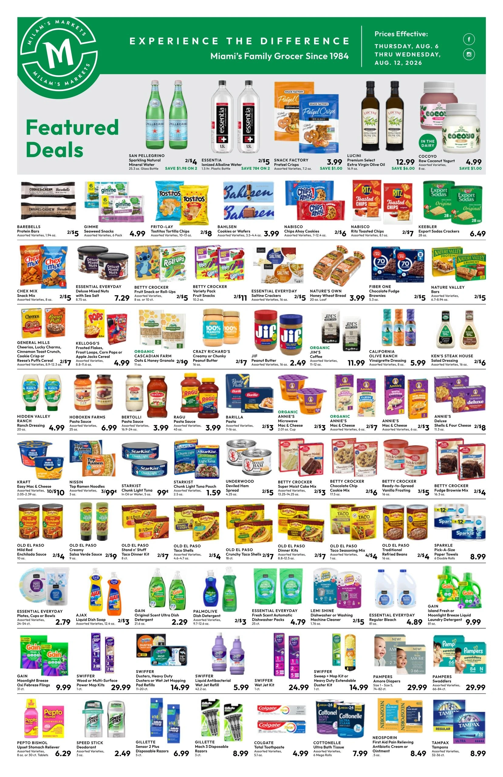 Milam's Markets flyer page 1