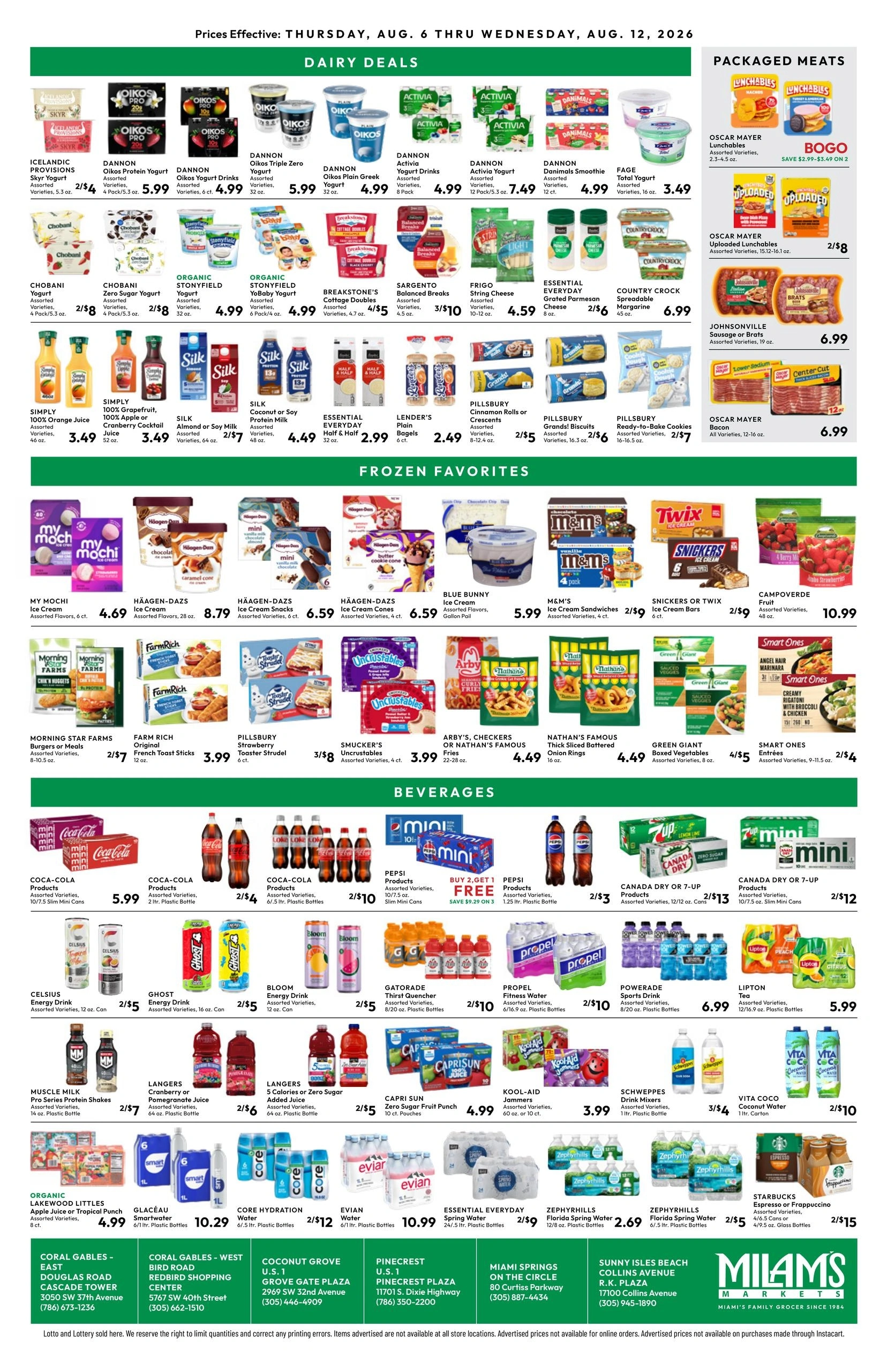 Milam's Markets flyer page 2