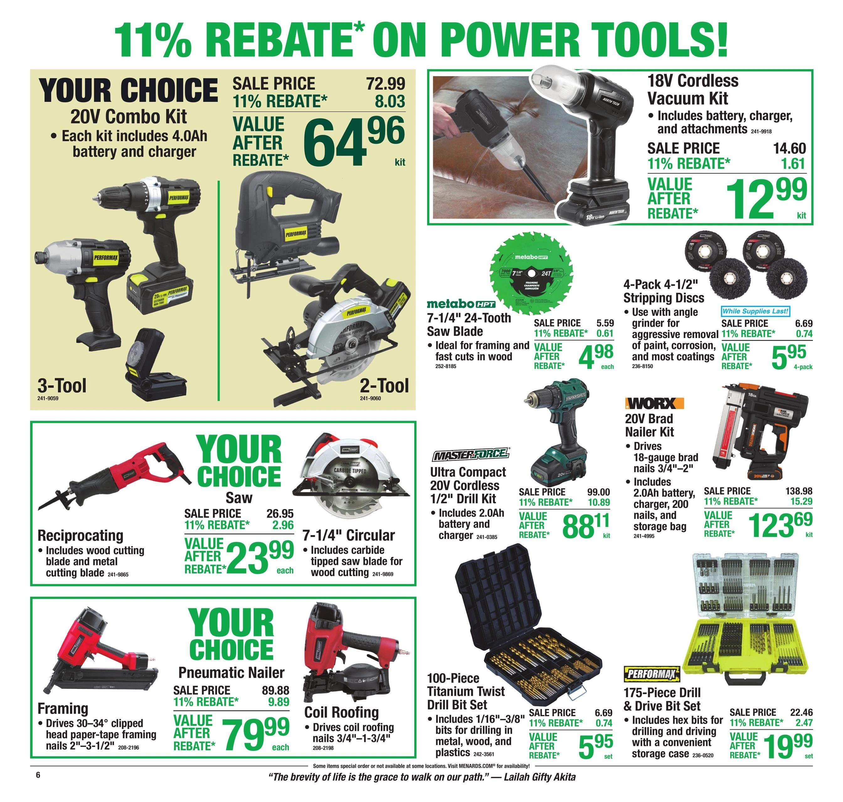 Menards flyer page 12
