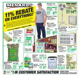 Menards 11% Rebate* Sale