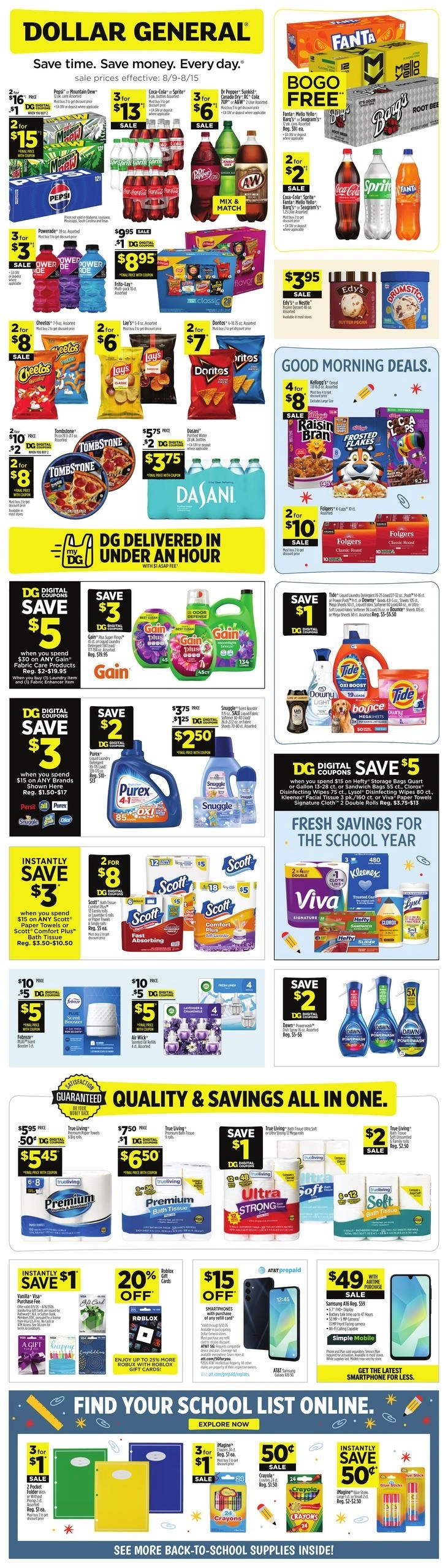 Dollar General flyer page 1
