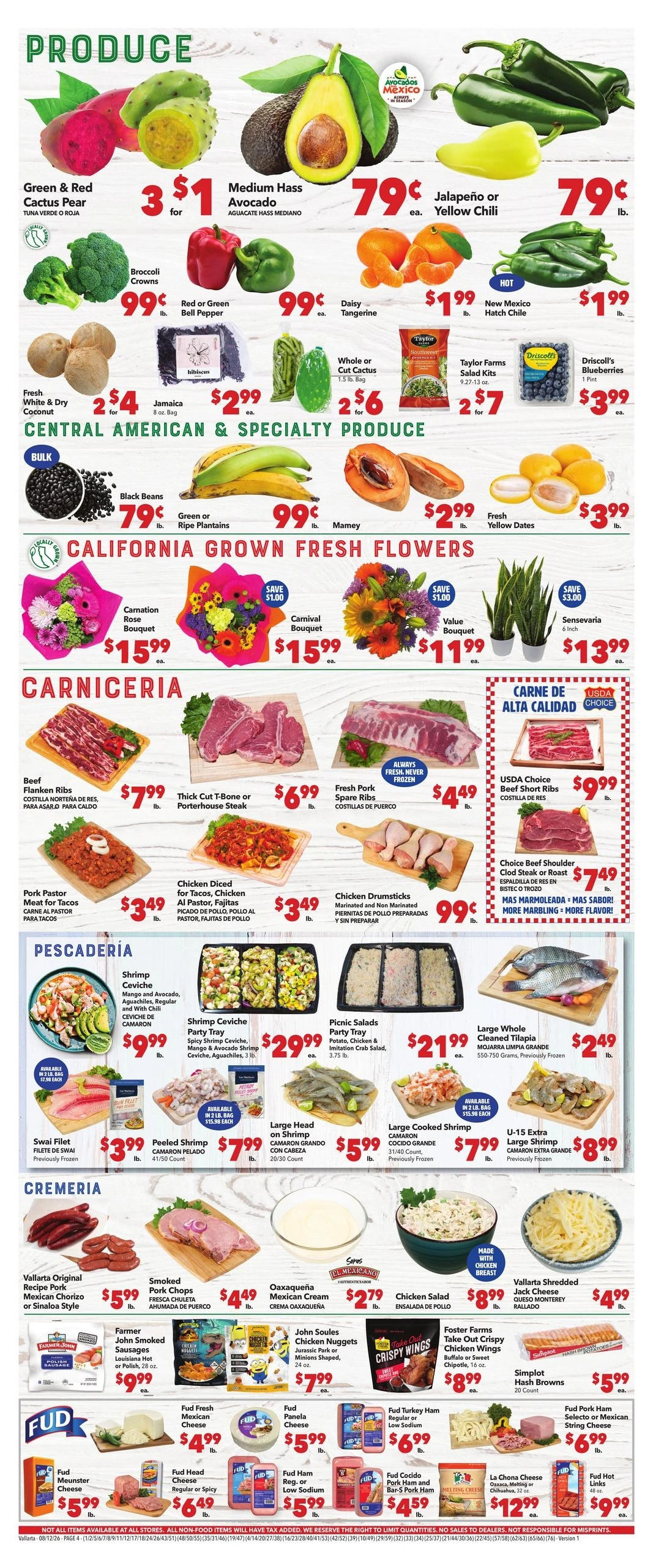 Vallarta Supermarkets flyer page 4