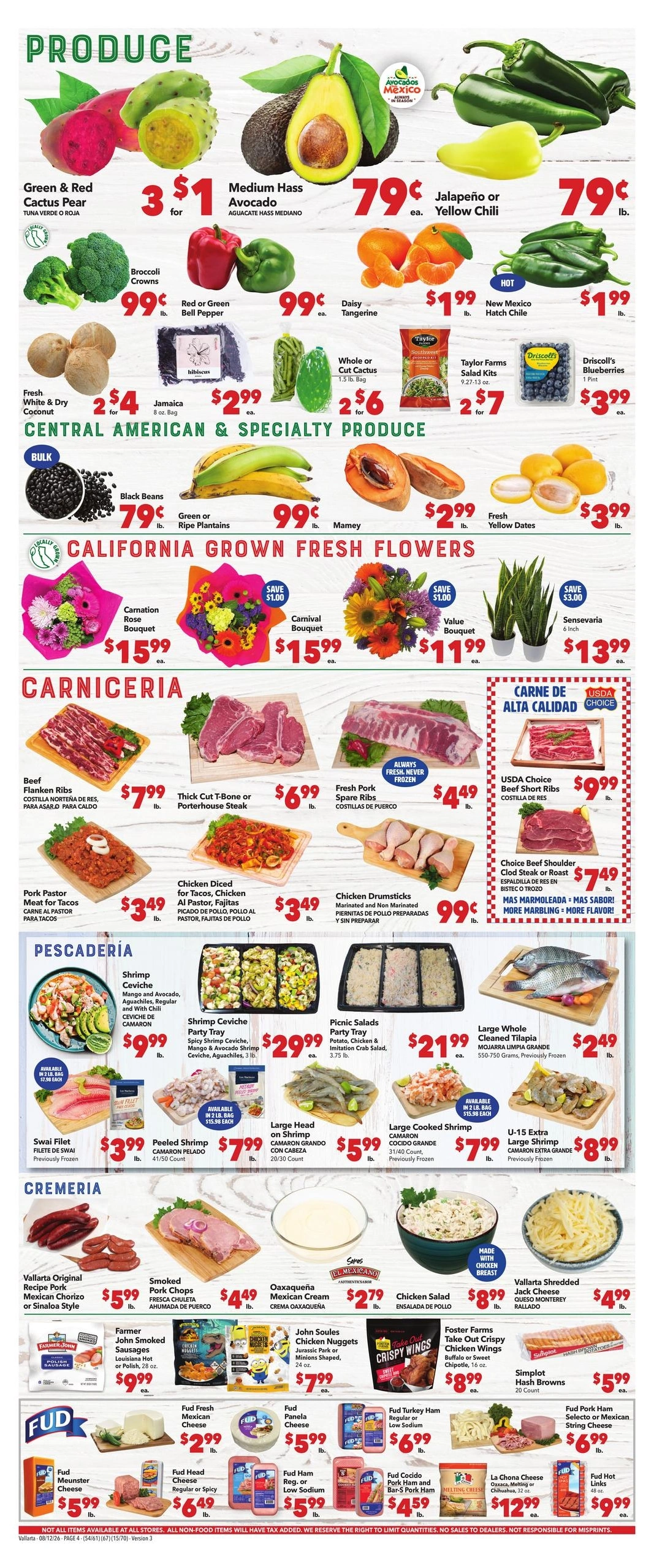 Vallarta Supermarkets flyer page 4