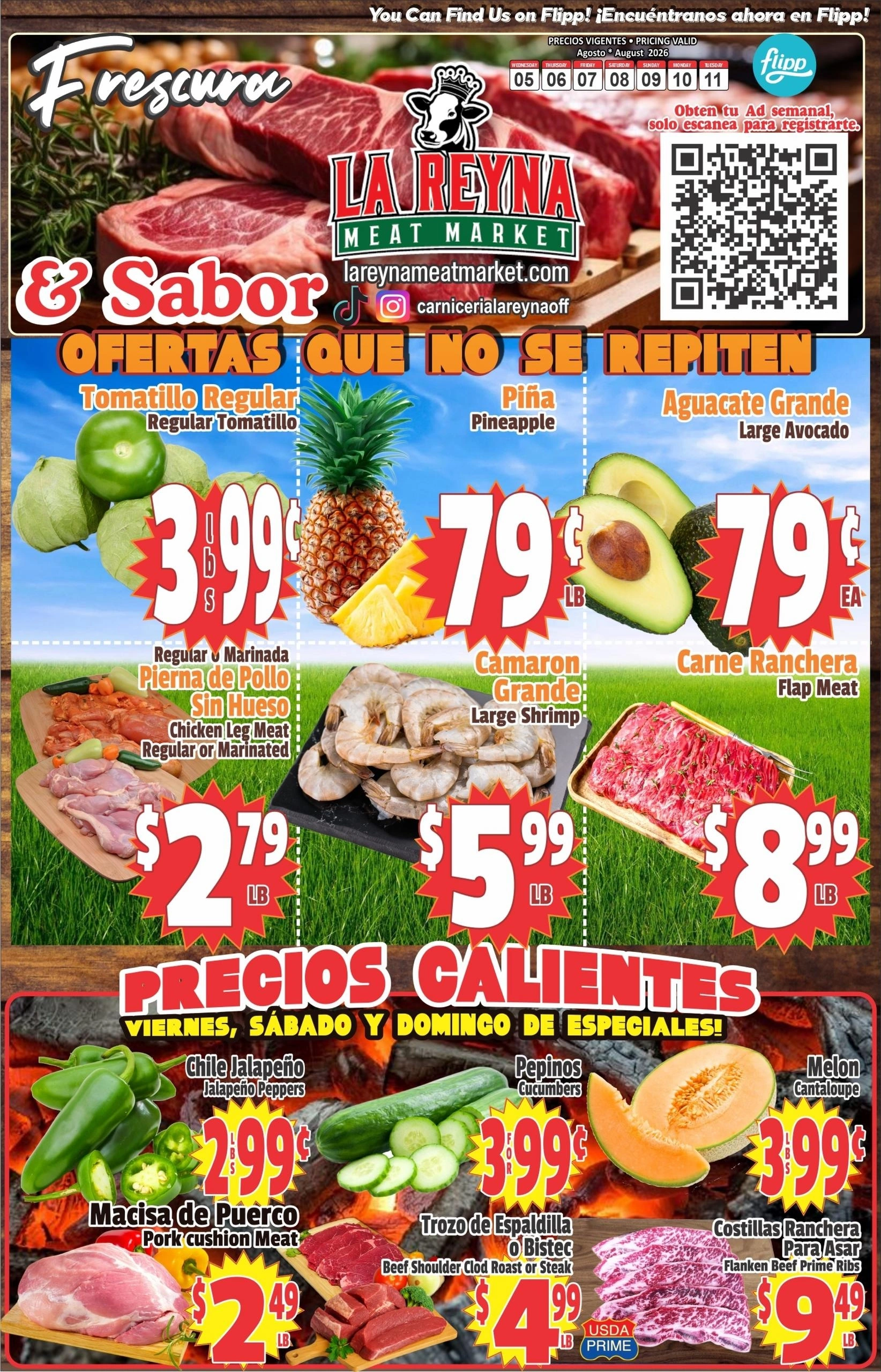 La Reyna Meat Market flyer page 1