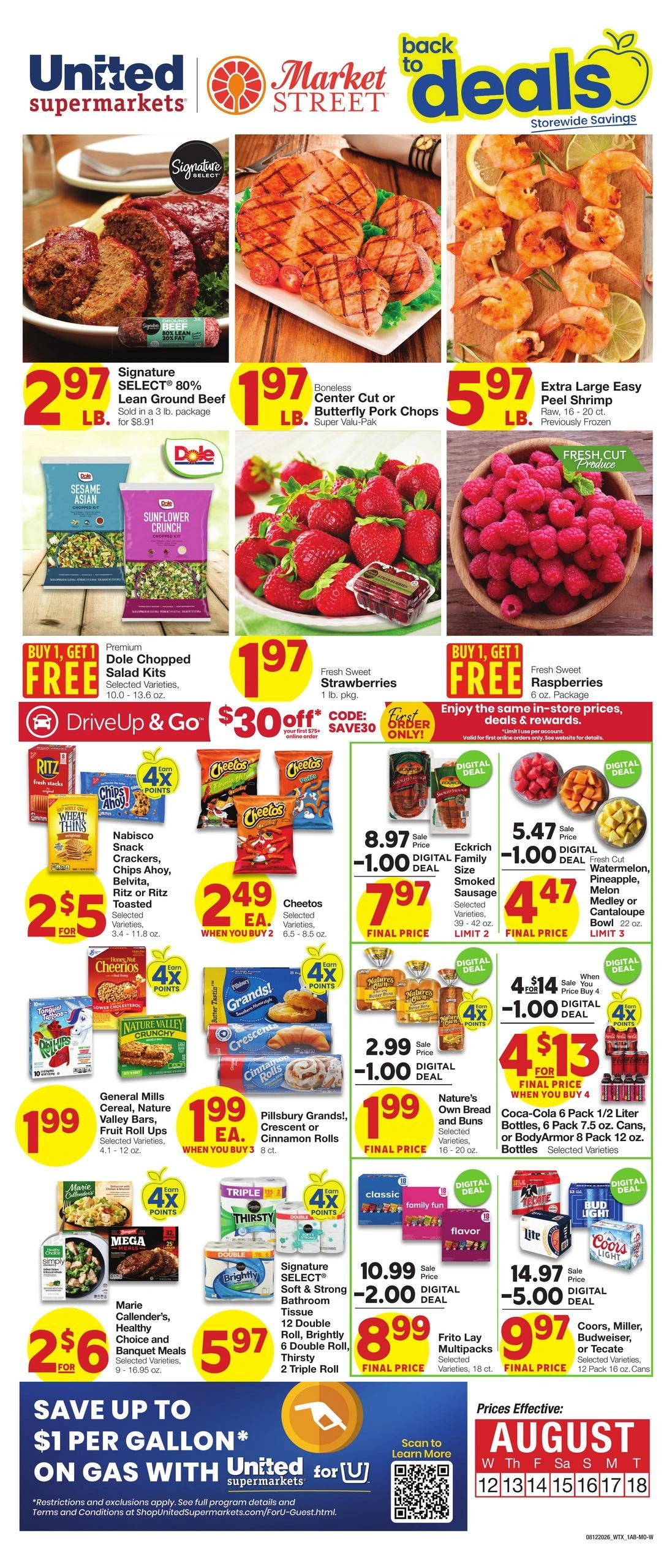United Supermarkets flyer page 1