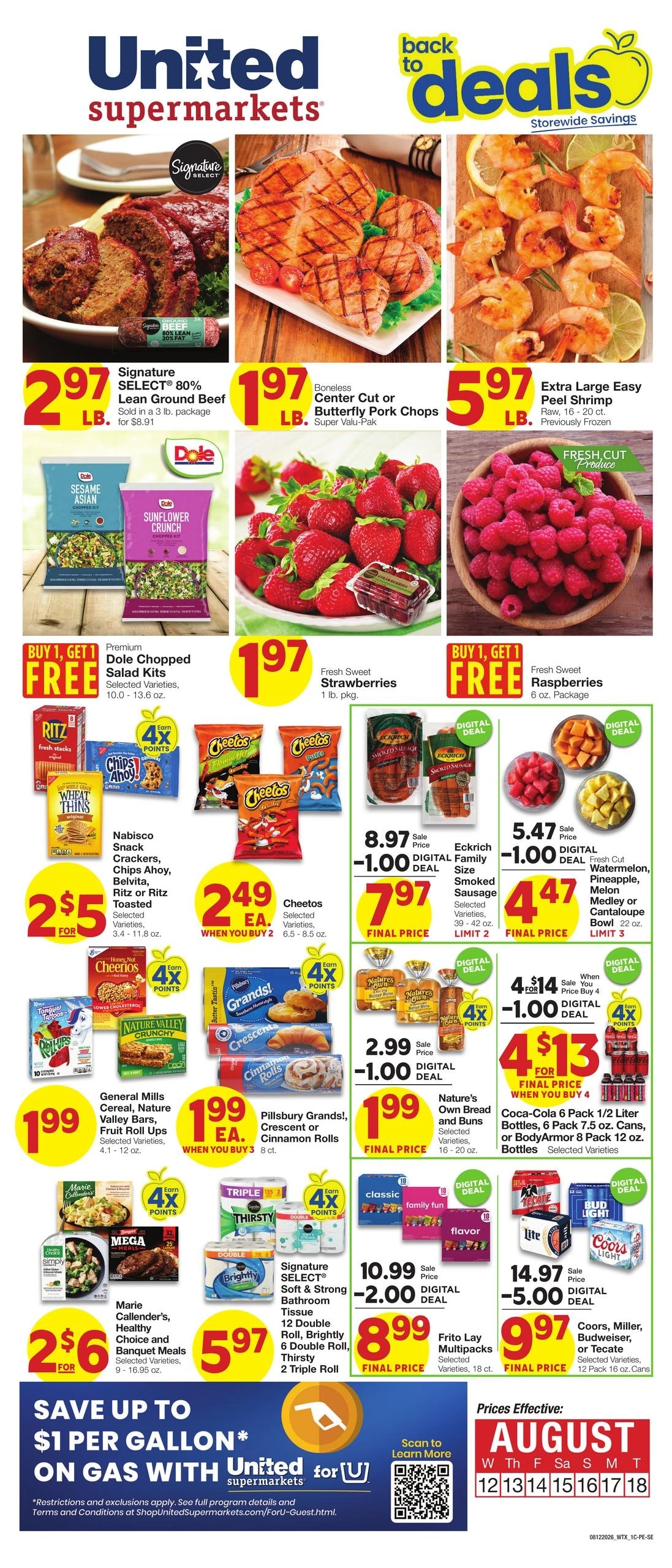 United Supermarkets flyer page 1