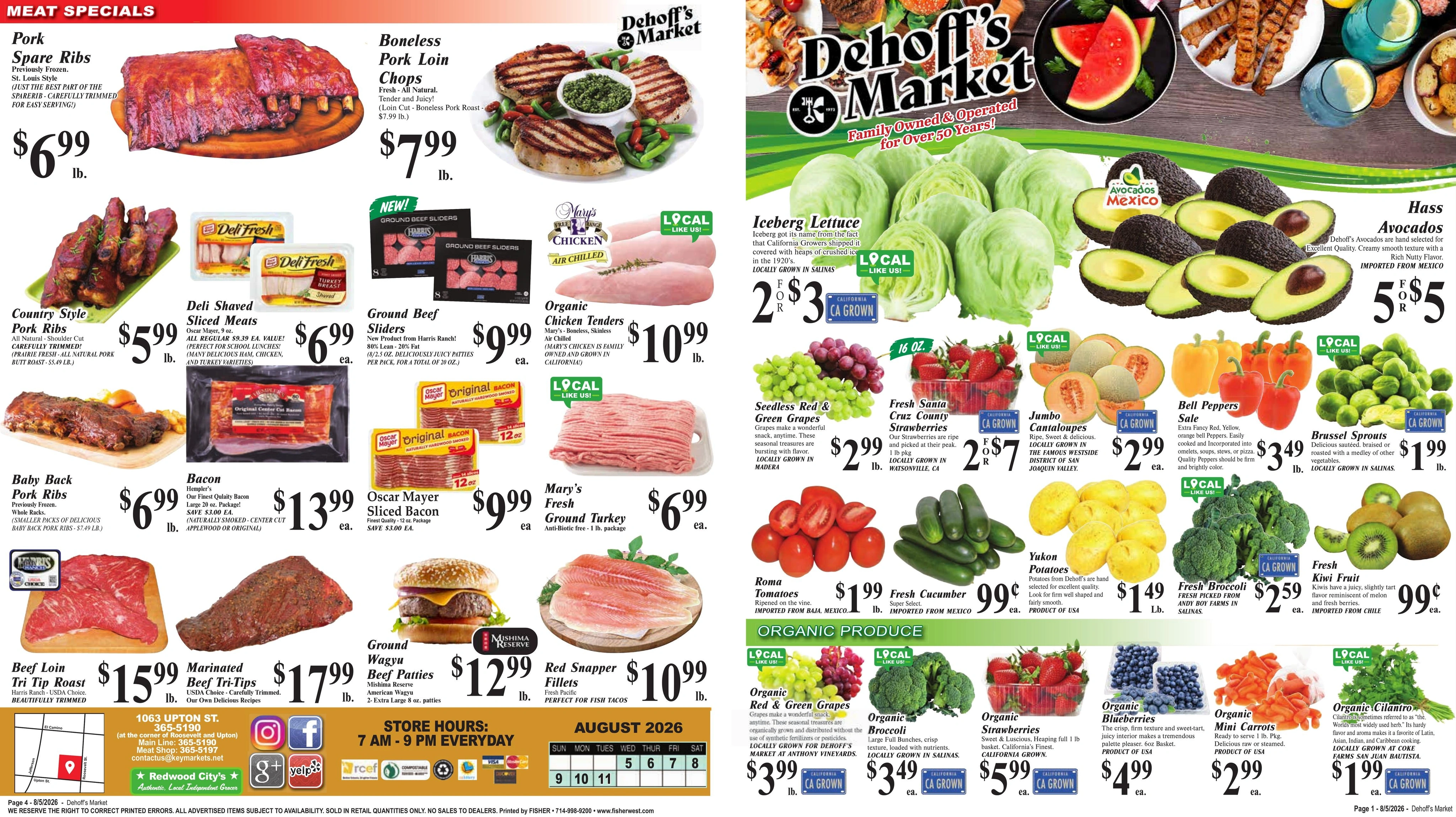 Dehoff's Key Markets flyer page 1