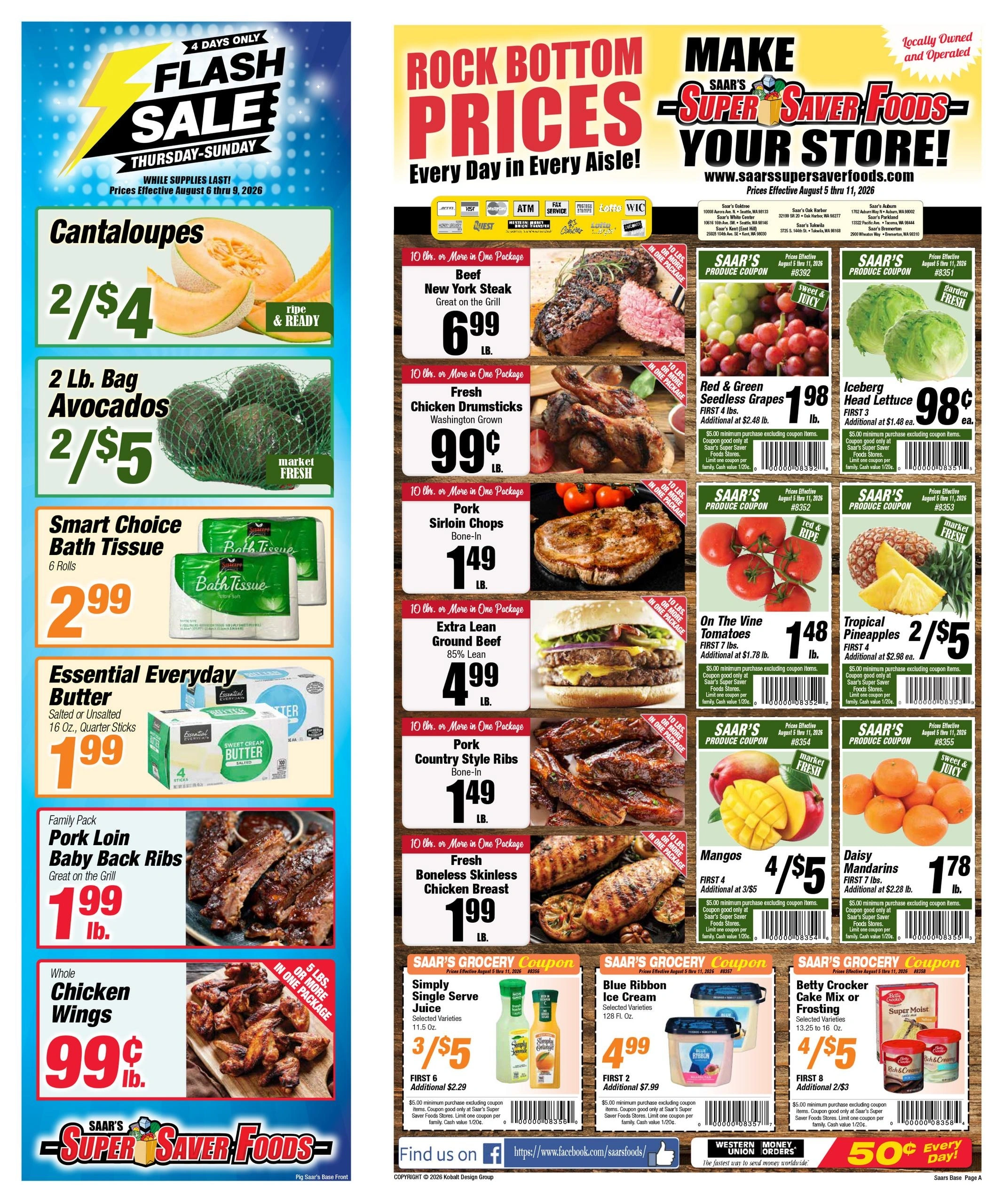 Super Saver Foods flyer page 1