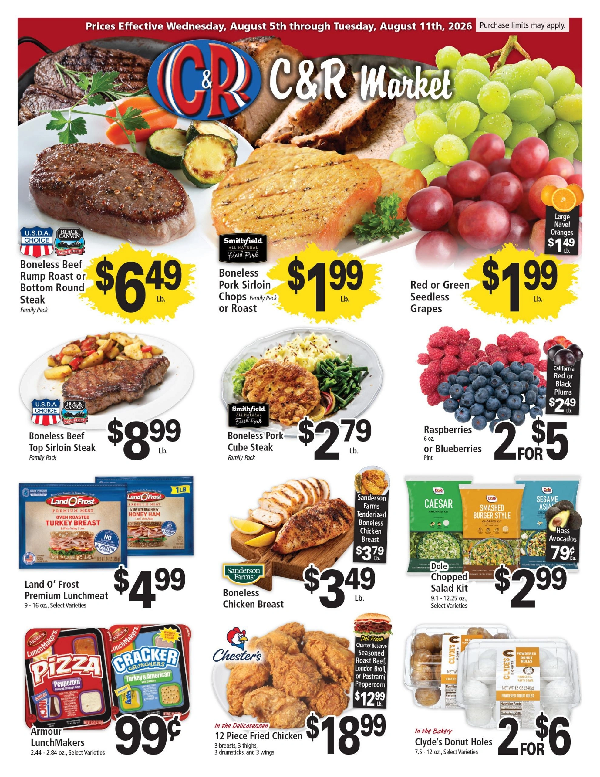 C&R Supermarkets flyer page 1